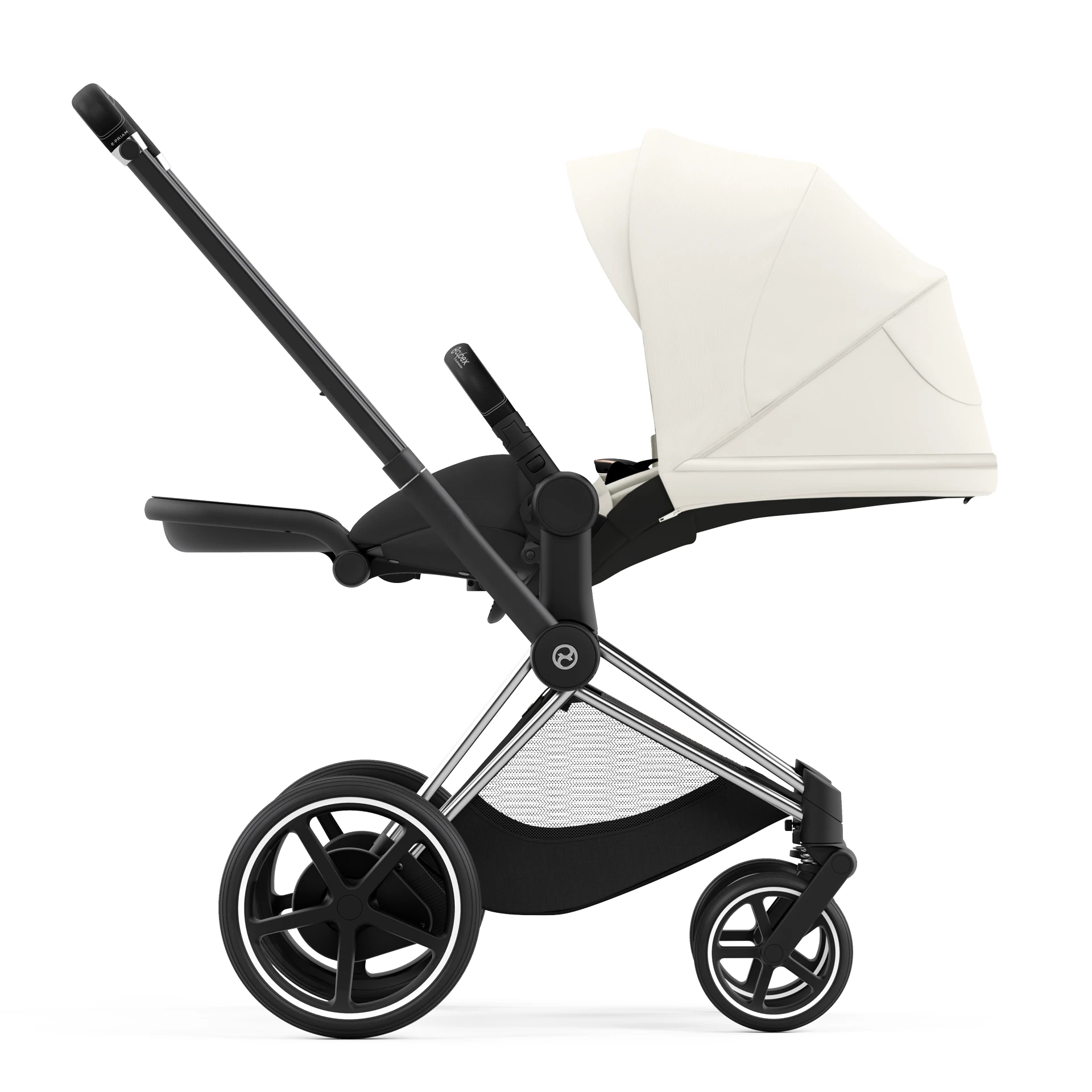 Cybex e-Priam 4.0 - 2w1 | Off White (Chrome Black Frame) Cybex e-Priam 4.0 - 2w1 | Off White (Chrome Black Frame)