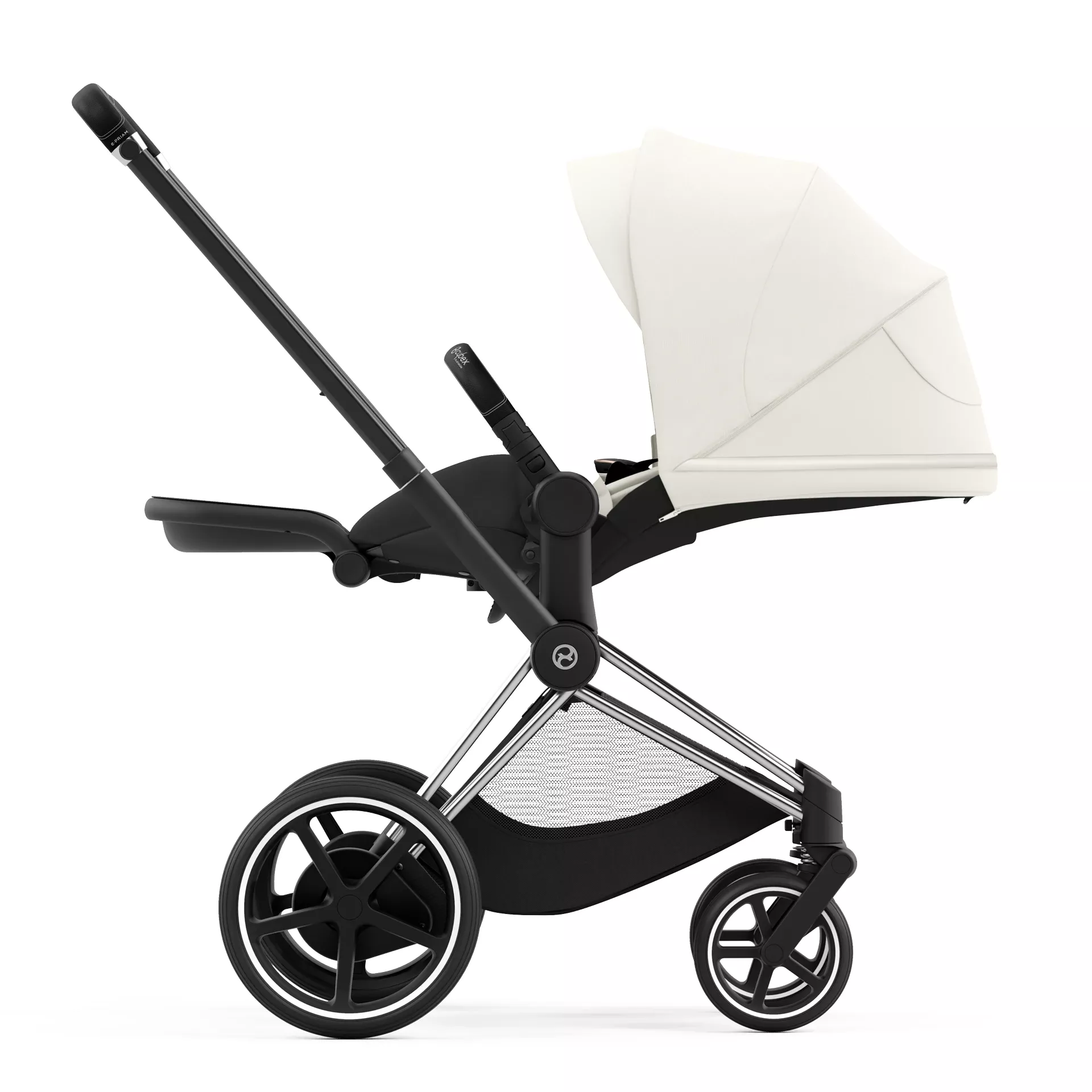 Cybex e-Priam 4.0 - 2w1 | Off White (Chrome Black Frame) Cybex e-Priam 4.0 - 2w1 | Off White (Chrome Black Frame)