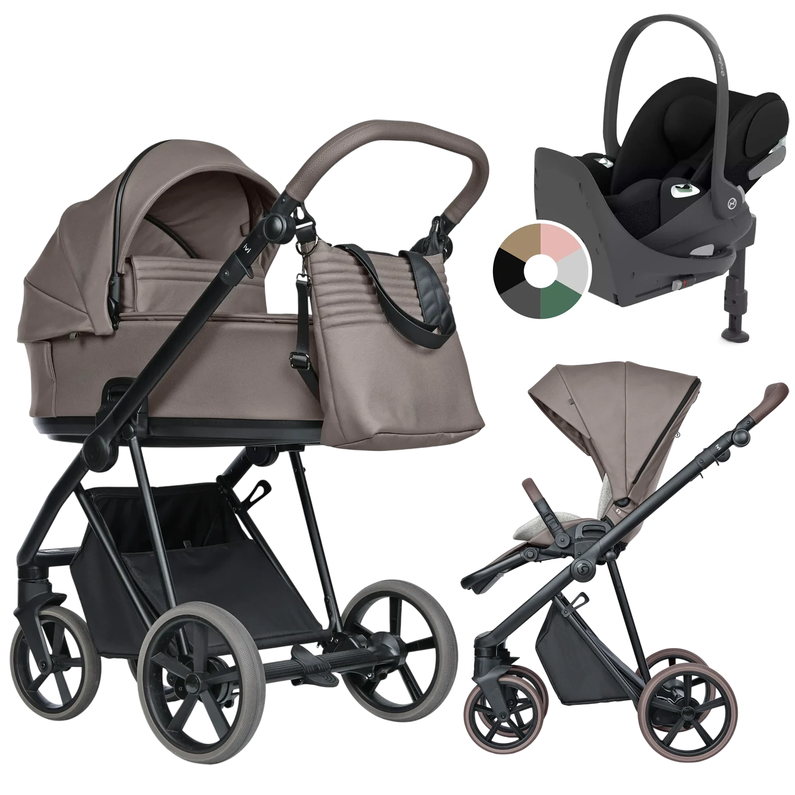 Roan Ivi 2.0 Vintage + Cybex Cloud T + baza T + GRATIS - 4w1 | Raisin Rum