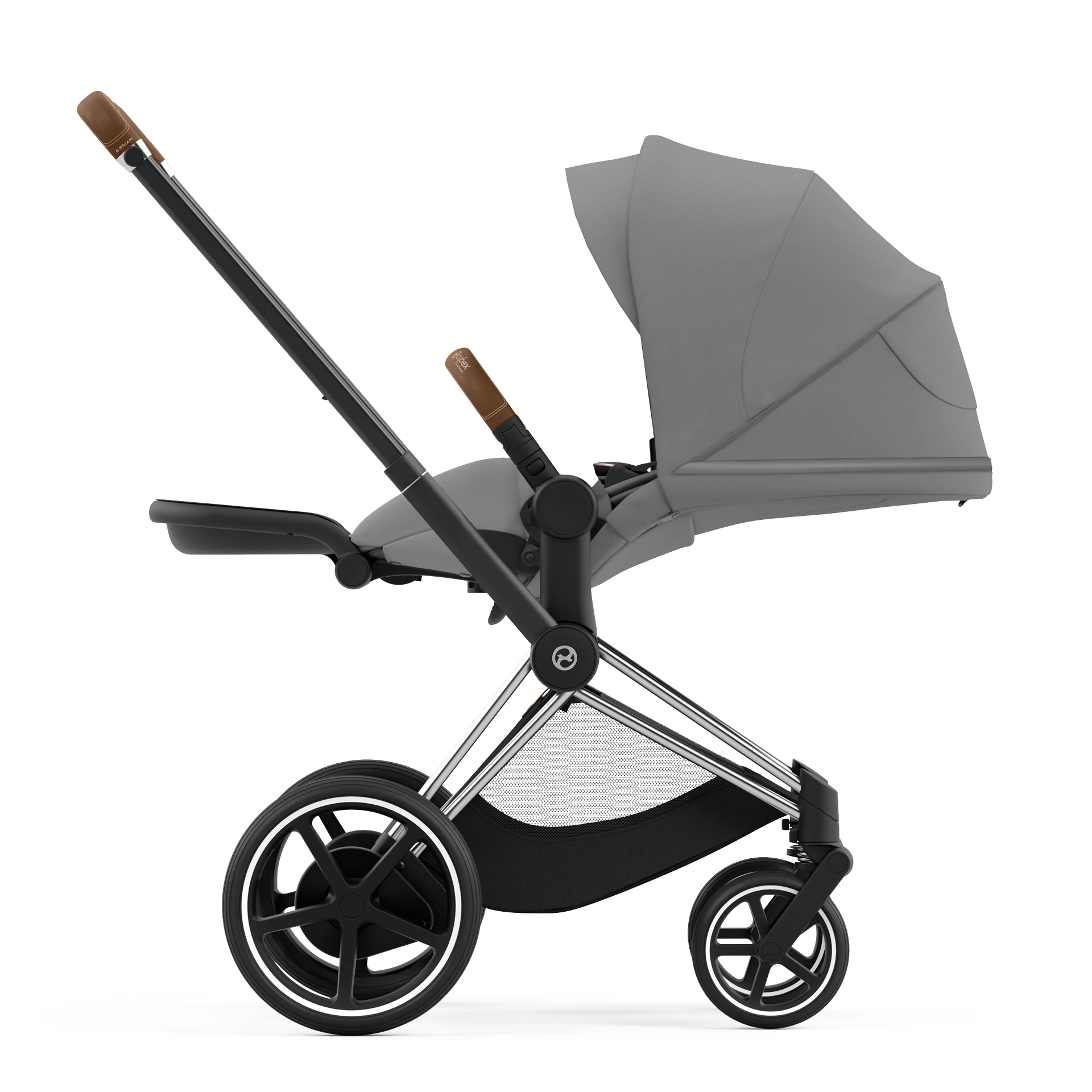 Cybex e-Priam 4.0 - 2w1 | Mirage Grey (Chrome Brown Frame) Cybex e-Priam 4.0 - 2w1 | Mirage Grey (Chrome Brown Frame)
