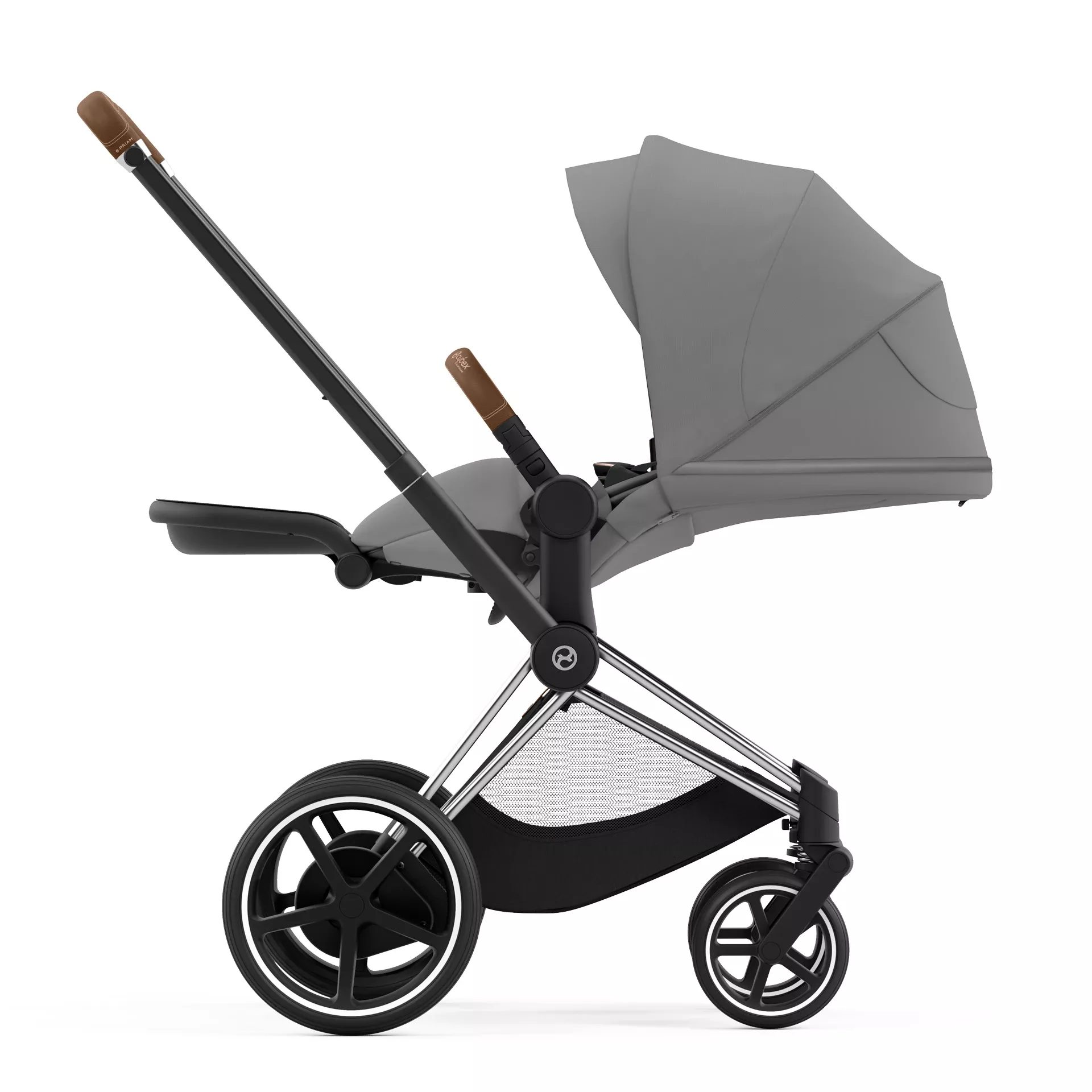 Cybex e-Priam 4.0 - 2w1 | Mirage Grey (Chrome Brown Frame) Cybex e-Priam 4.0 - 2w1 | Mirage Grey (Chrome Brown Frame)