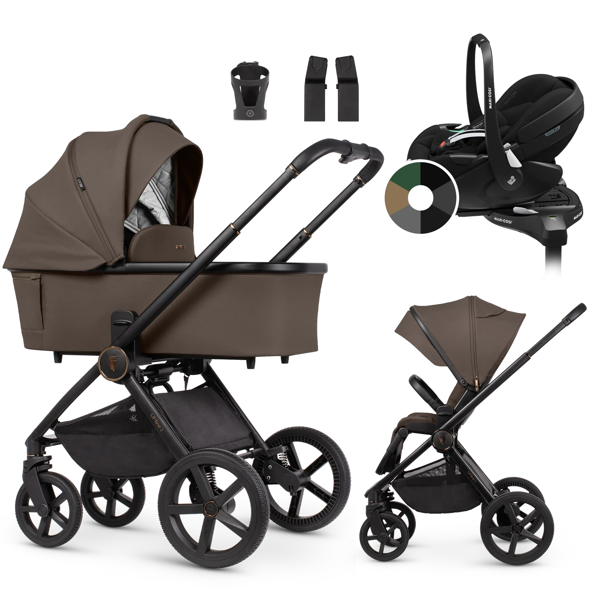 Venicci Upline 2 + Maxi-Cosi Pebble 360 Pro2 + baza +AKCESORIA - 4w1 | Brownie Venicci Upline 2 + Maxi-Cosi Pebble 360 Pro2 + baza +AKCESORIA - 4w1 | Brownie