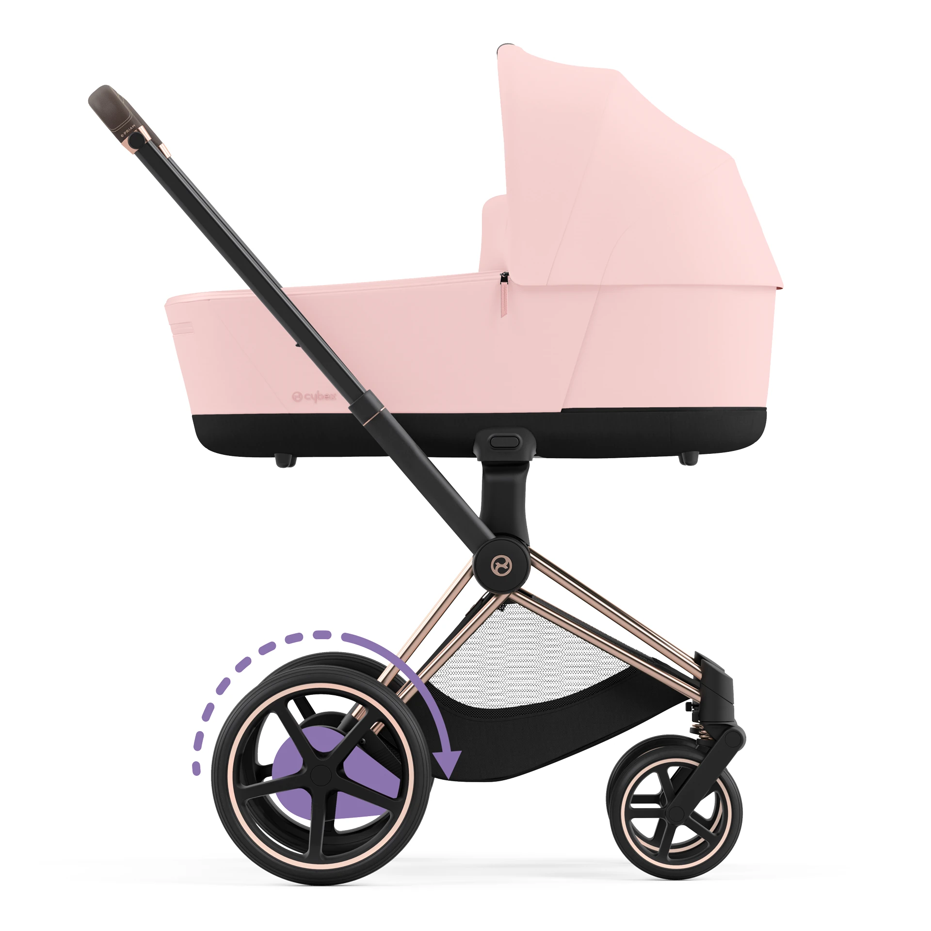 Cybex e-Priam 4.0 - 2w1 | Peach Pink (Rosegold Frame)
