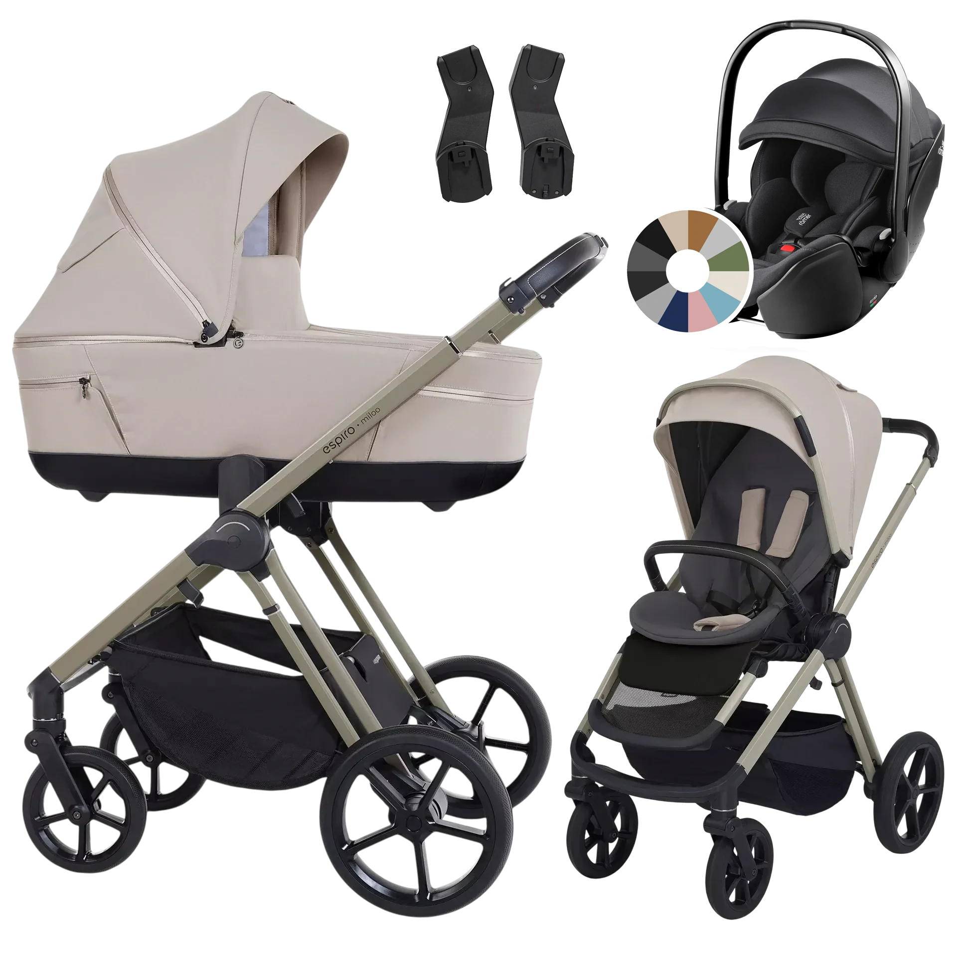 Espiro Miloo + Britax Römer Baby-Safe Pro +GRATIS - 3w1 | 219 White Pearl