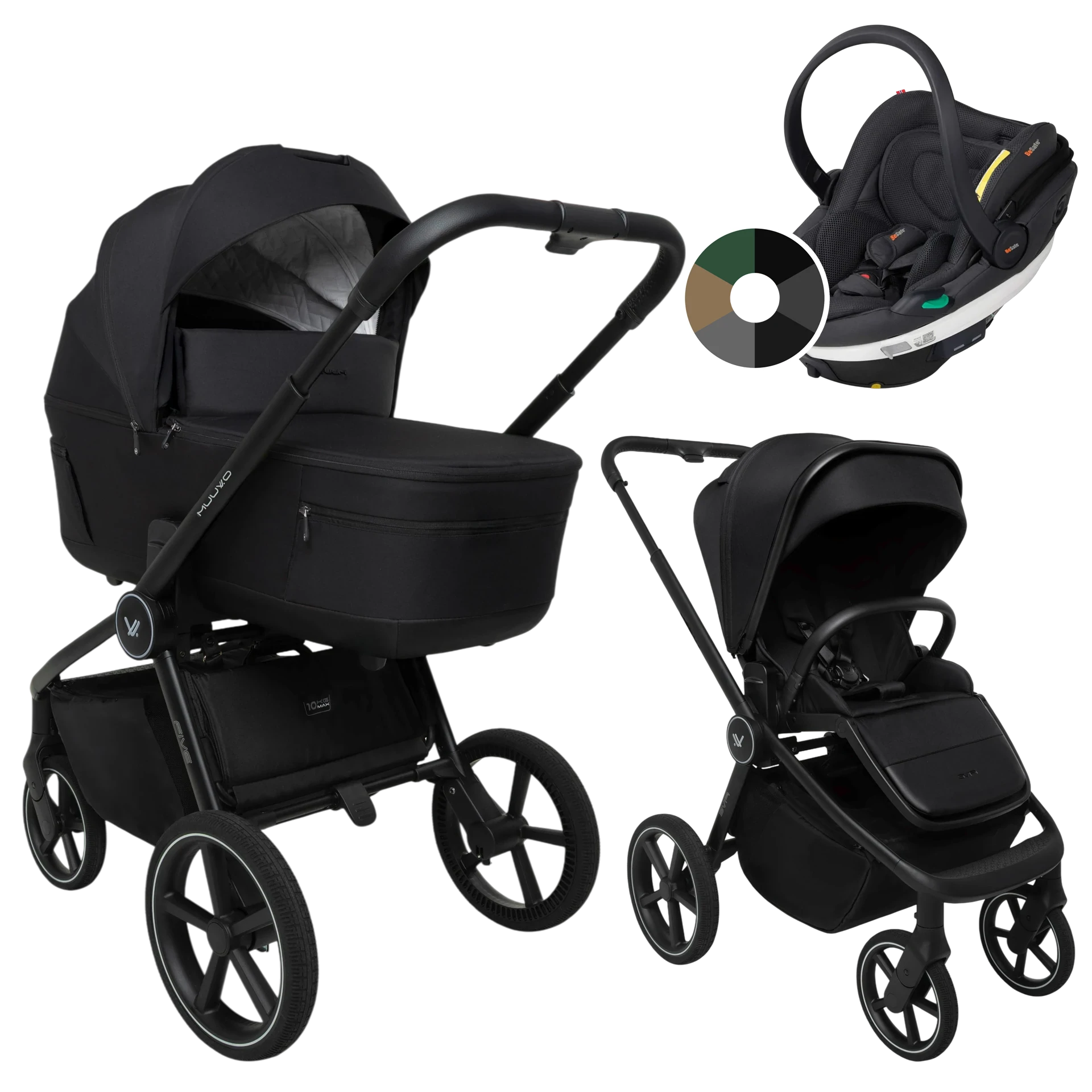 Muuvo Five + BeSafe Go Beyond +GRATIS - 3w1 | Classic Black