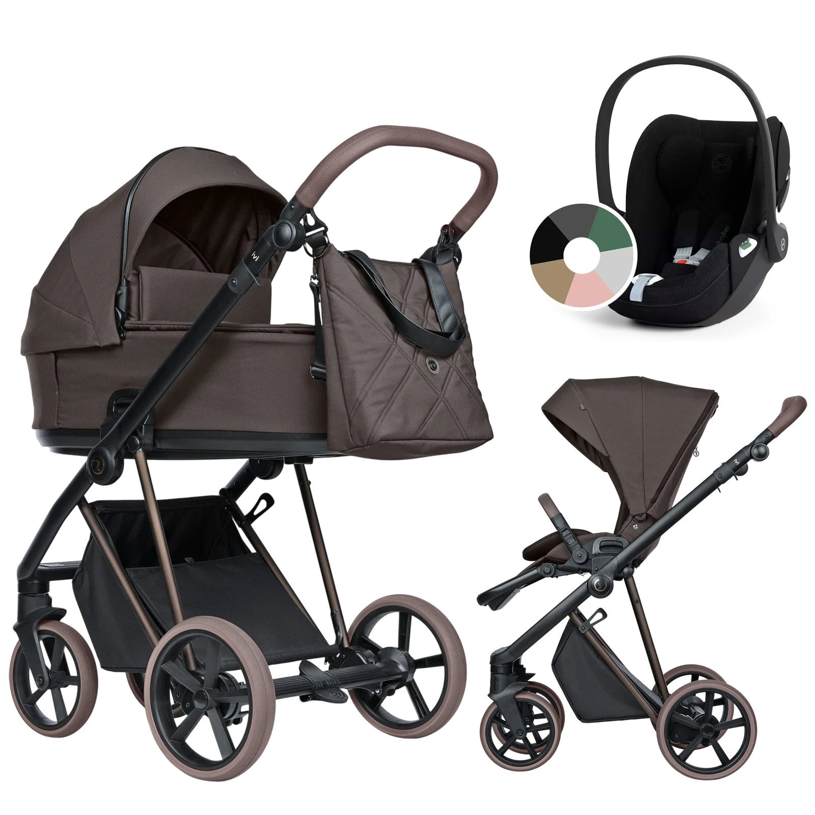 Roan Ivi 2.0 Vintage + Cybex Cloud T i-Size +GRATIS - 3w1 | Turkish Coffee Brown