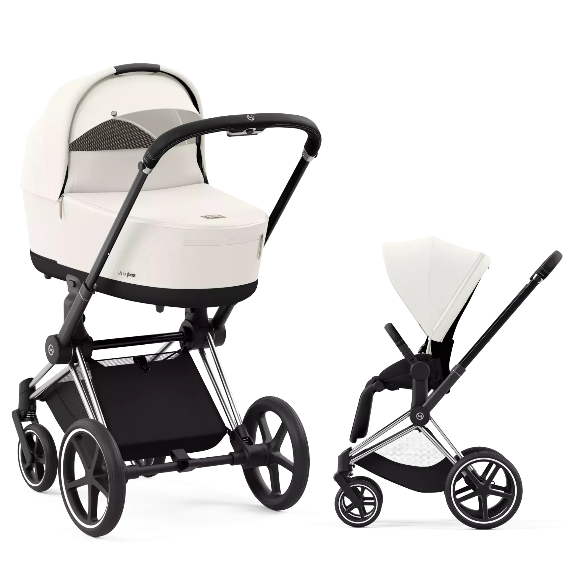 Cybex Priam 4.0 - 2w1 | Off White (Chrome Black Frame)