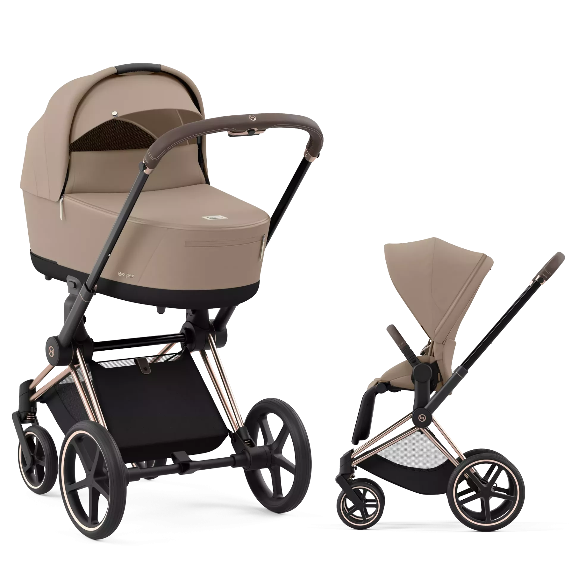 Cybex Priam 4.0 - 2w1 | Cozy Beige (Rosegold Frame)