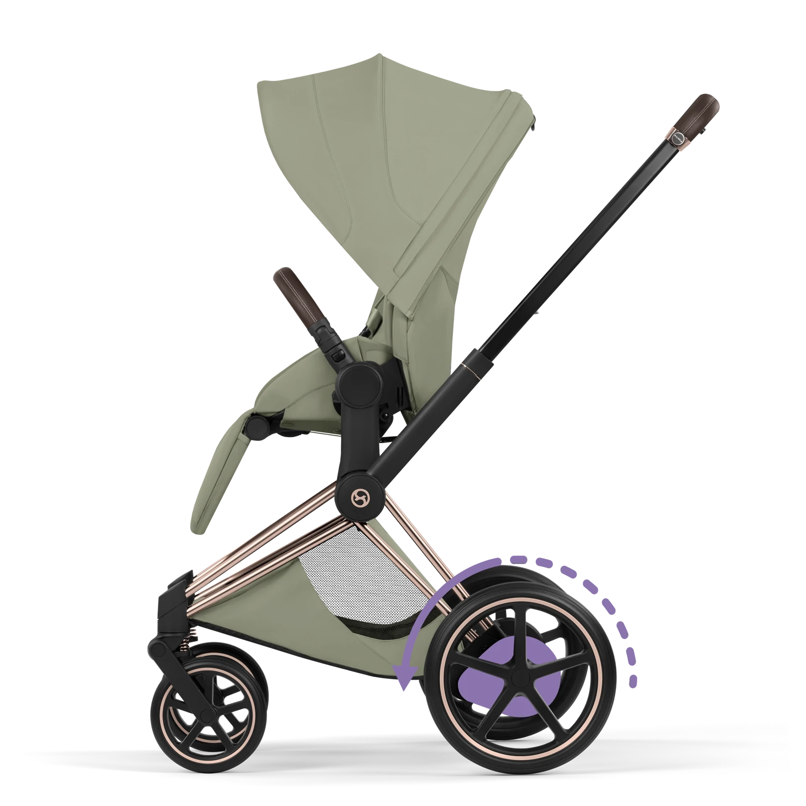 Cybex e-Priam 5.0 - wózek 2w1 | Sage Green - Rosegold (Style)