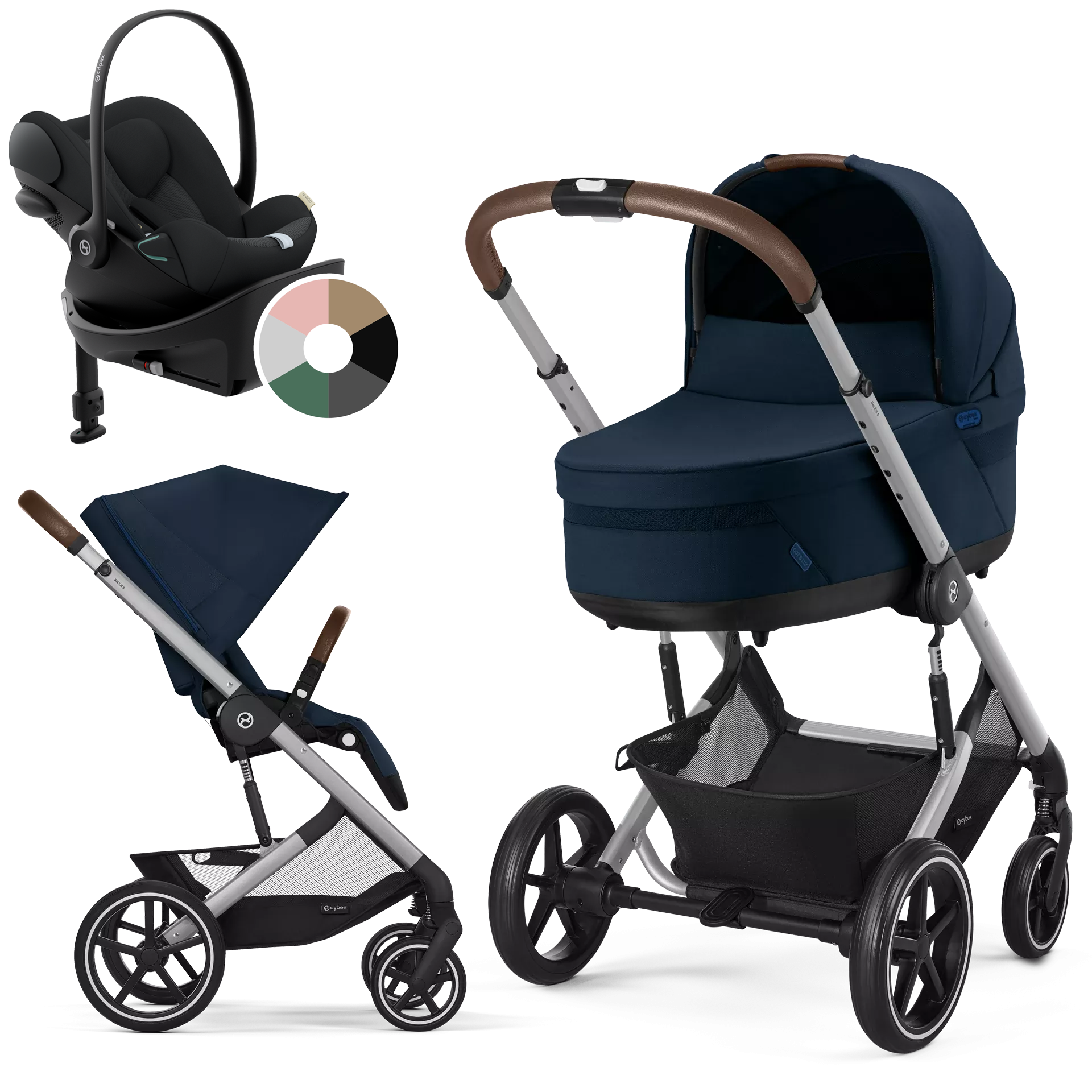 Cybex Balios S Lux + Cybex Cloud G + baza G - 4w1 | Ocean Blue