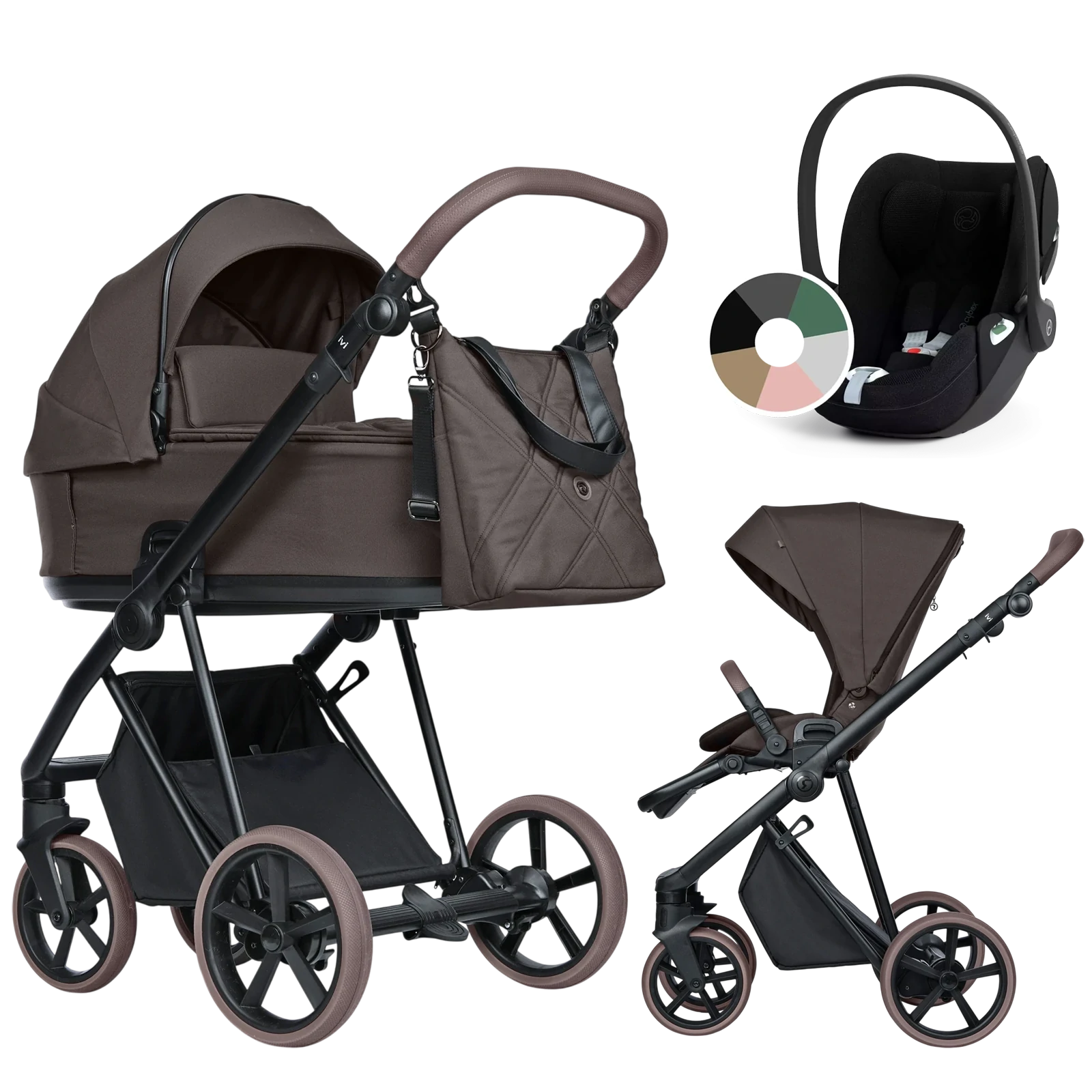 Roan Ivi 2.0 Vintage + Cybex Cloud T i-Size +GRATIS - 3w1 | Turkish Coffee Black