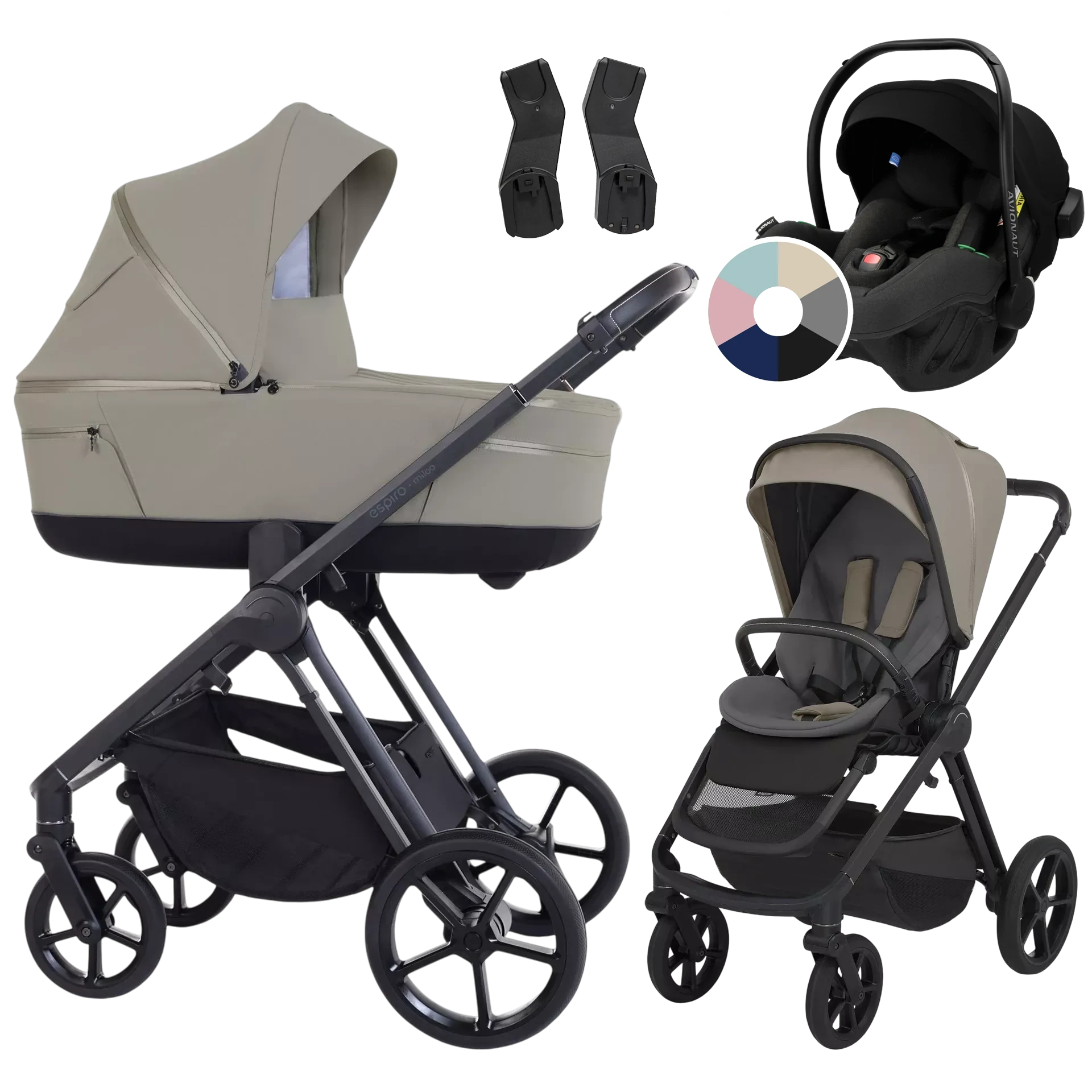 Espiro Miloo + Avionaut Pixel Pro 2.0 C +GRATIS - 3w1 | 217 Cashmere Gray