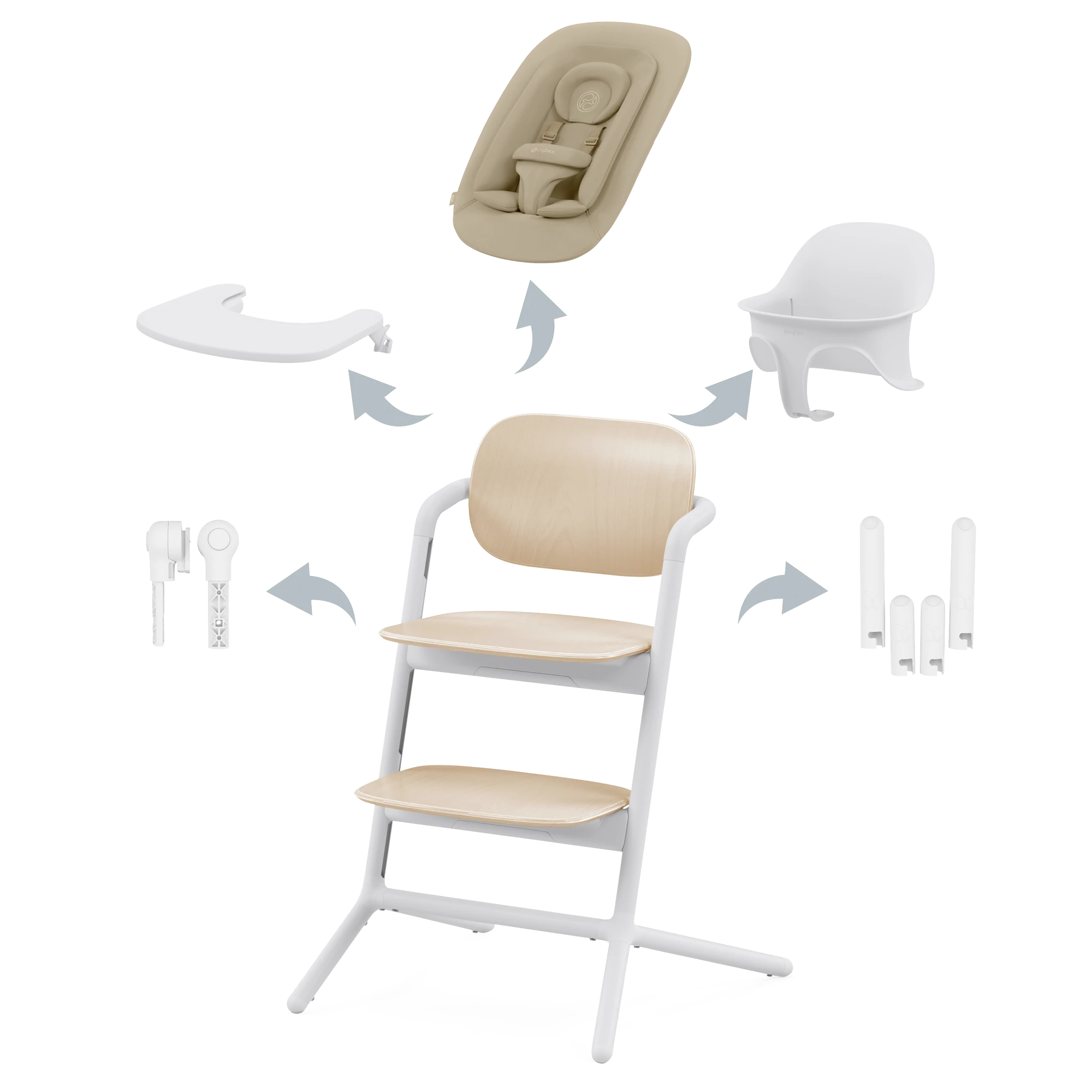 Cybex Lemo - zestaw 4w1 | Sand White
