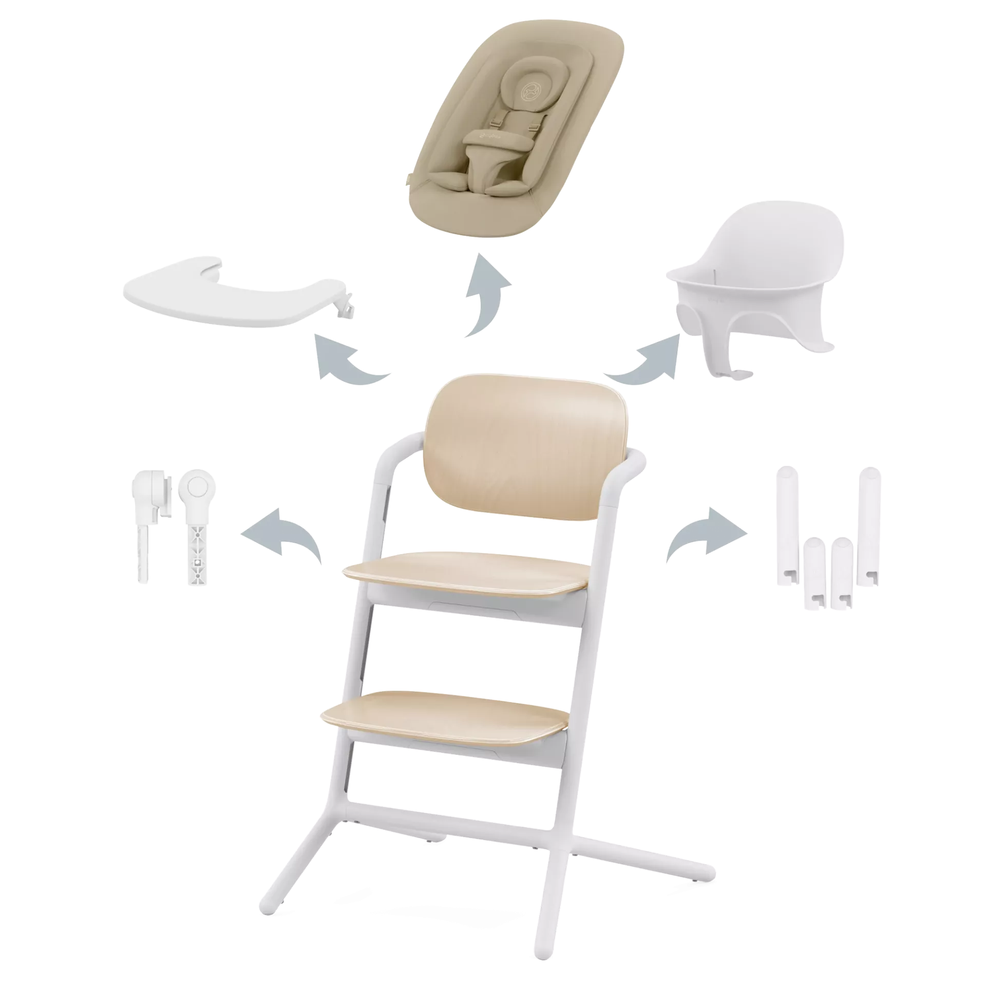 Cybex Lemo - zestaw 4w1 | Sand White