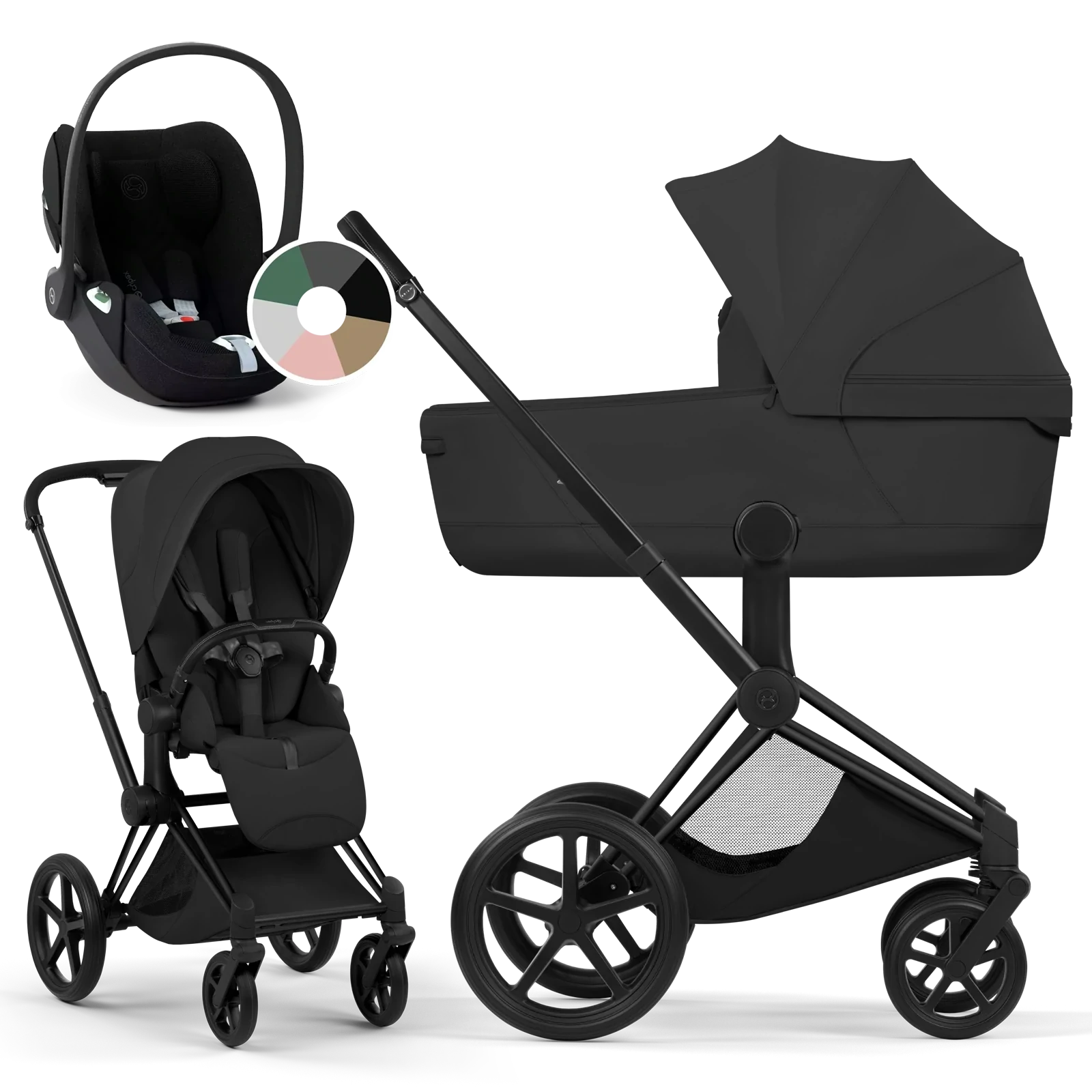 Cybex Priam 5.0 - wózek 3w1 | Sepia Black - Matt Black (Style)