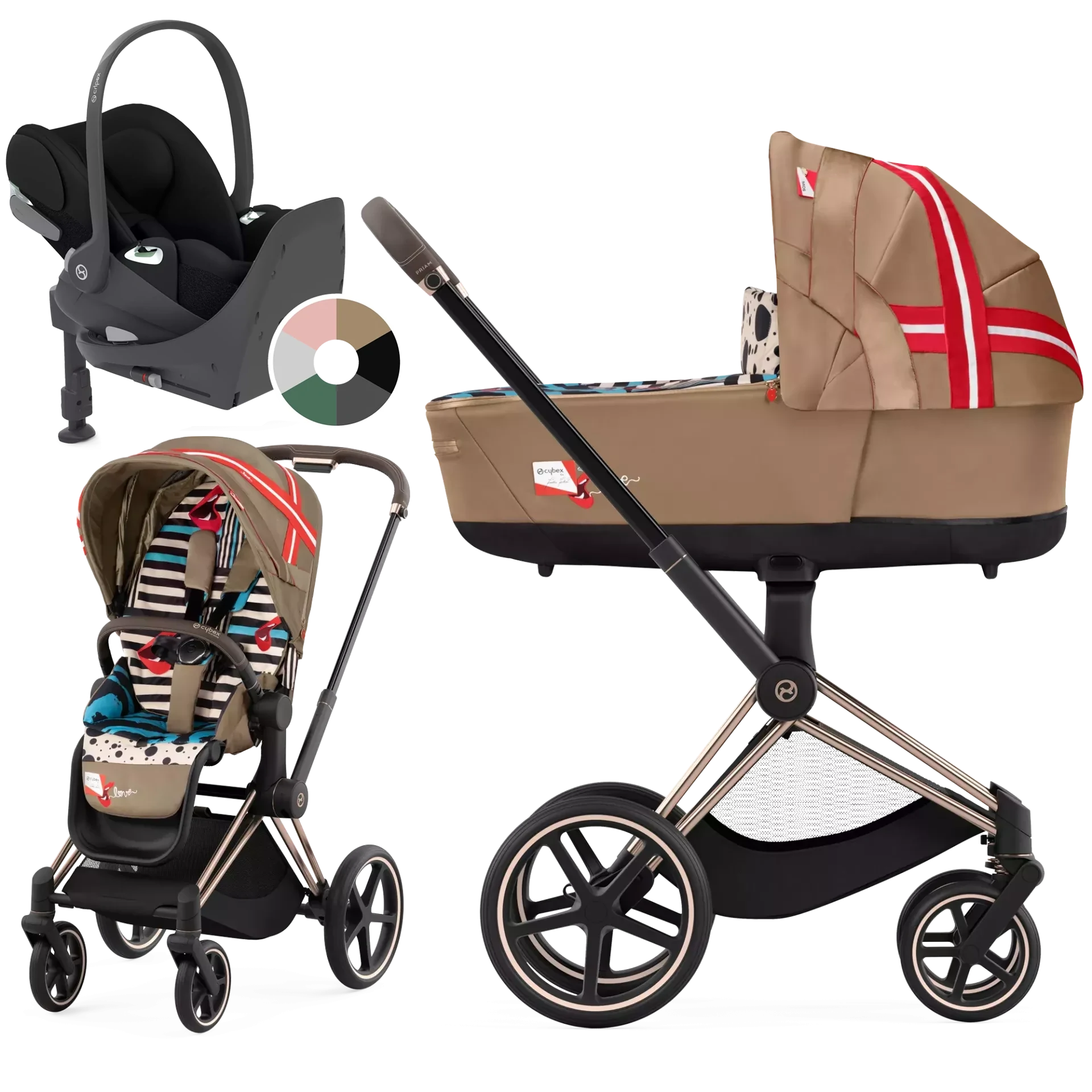 Cybex Priam 4.0 + Cybex Cloud T i-Size + baza T - 4w1 | One Love - Design Collaborations