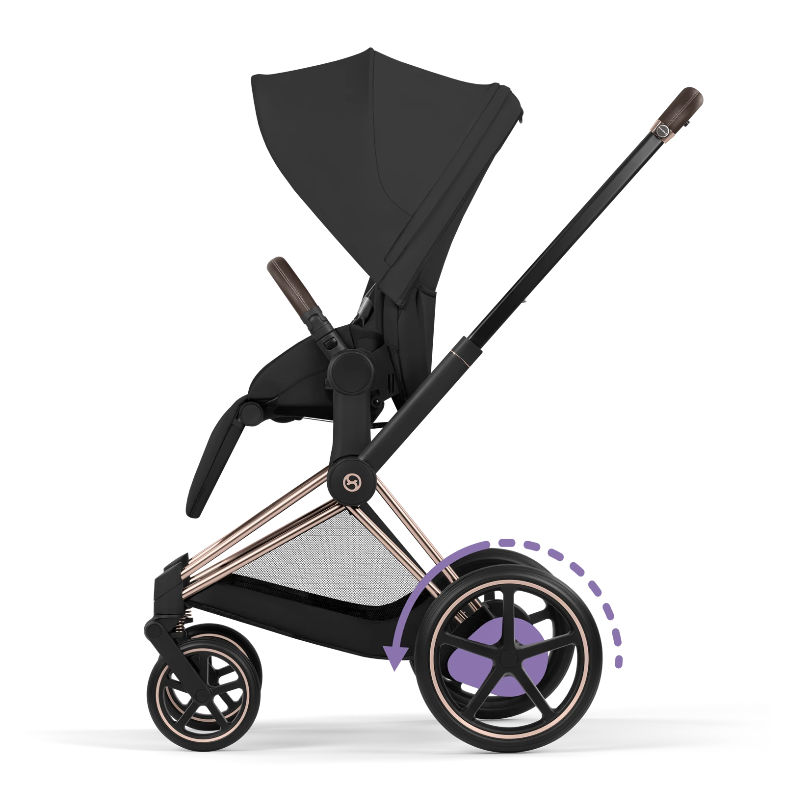 Cybex e-Priam 5.0 - wózek 2w1 | Sepia Black - Rosegold (Comfort)