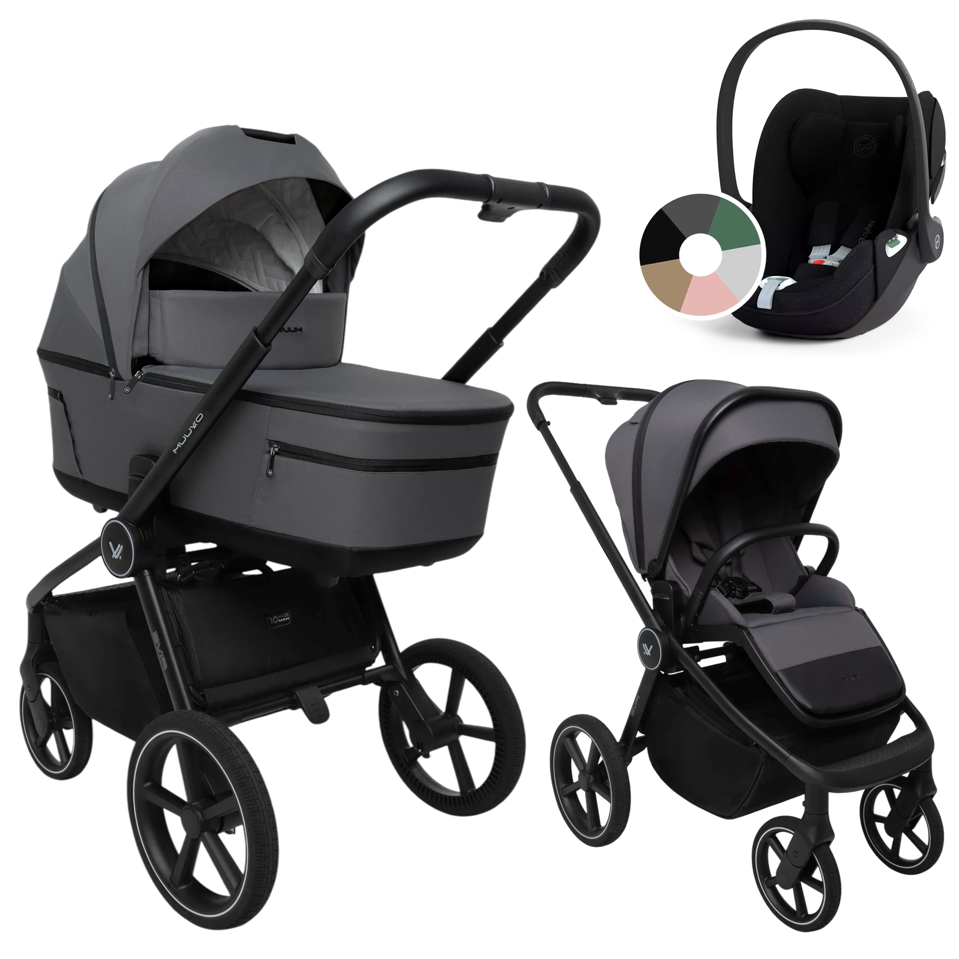Muuvo Five + Cybex Cloud T i-Size +GRATIS - 3w1 | Iron Graphite