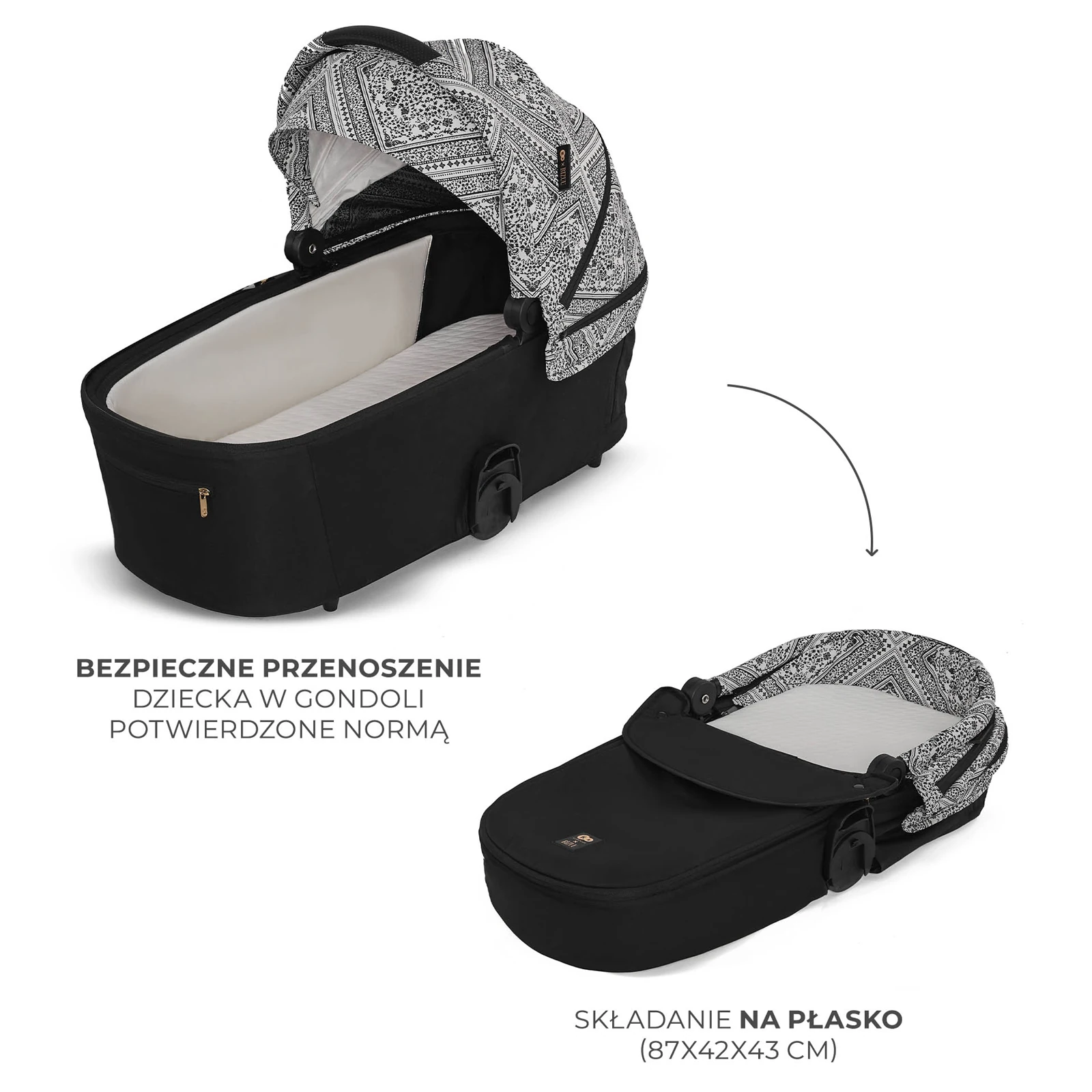 Kinderkraft Nea 2 - 2w1 | Lunar Black (Kinderkraft x Bizuu)