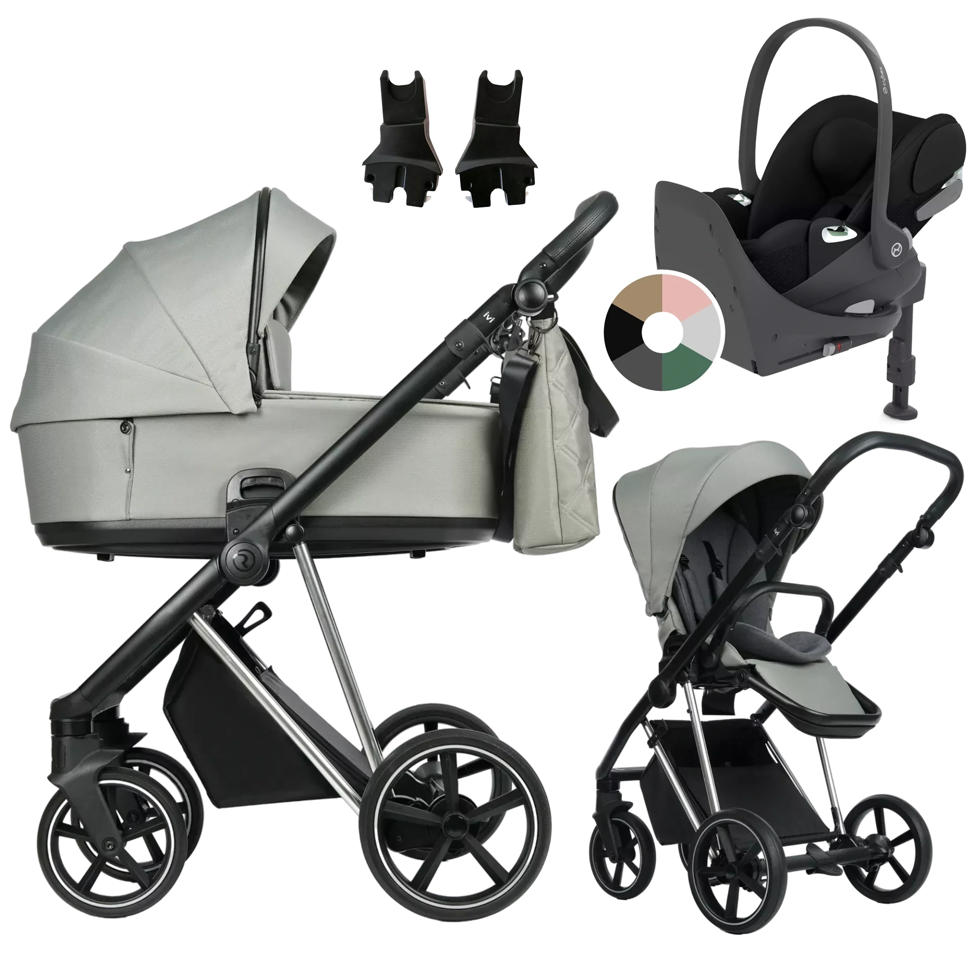 Roan Ivi 2.0 + Cybex Cloud T + baza T +GRATIS - 4w1 | Tea Leaf