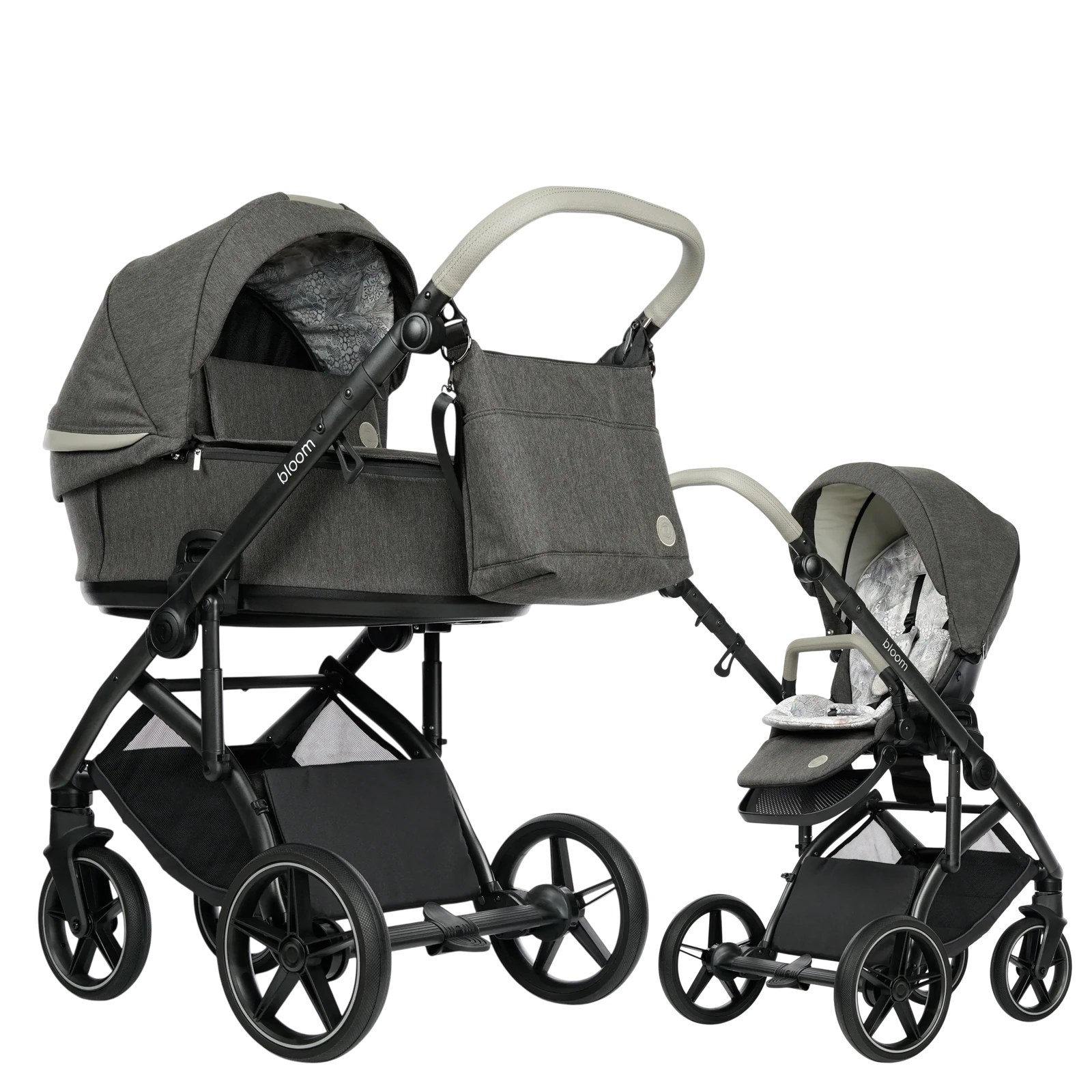 Roan Bloom 2.0 + GRATIS - wózek 2w1 | Nature Black