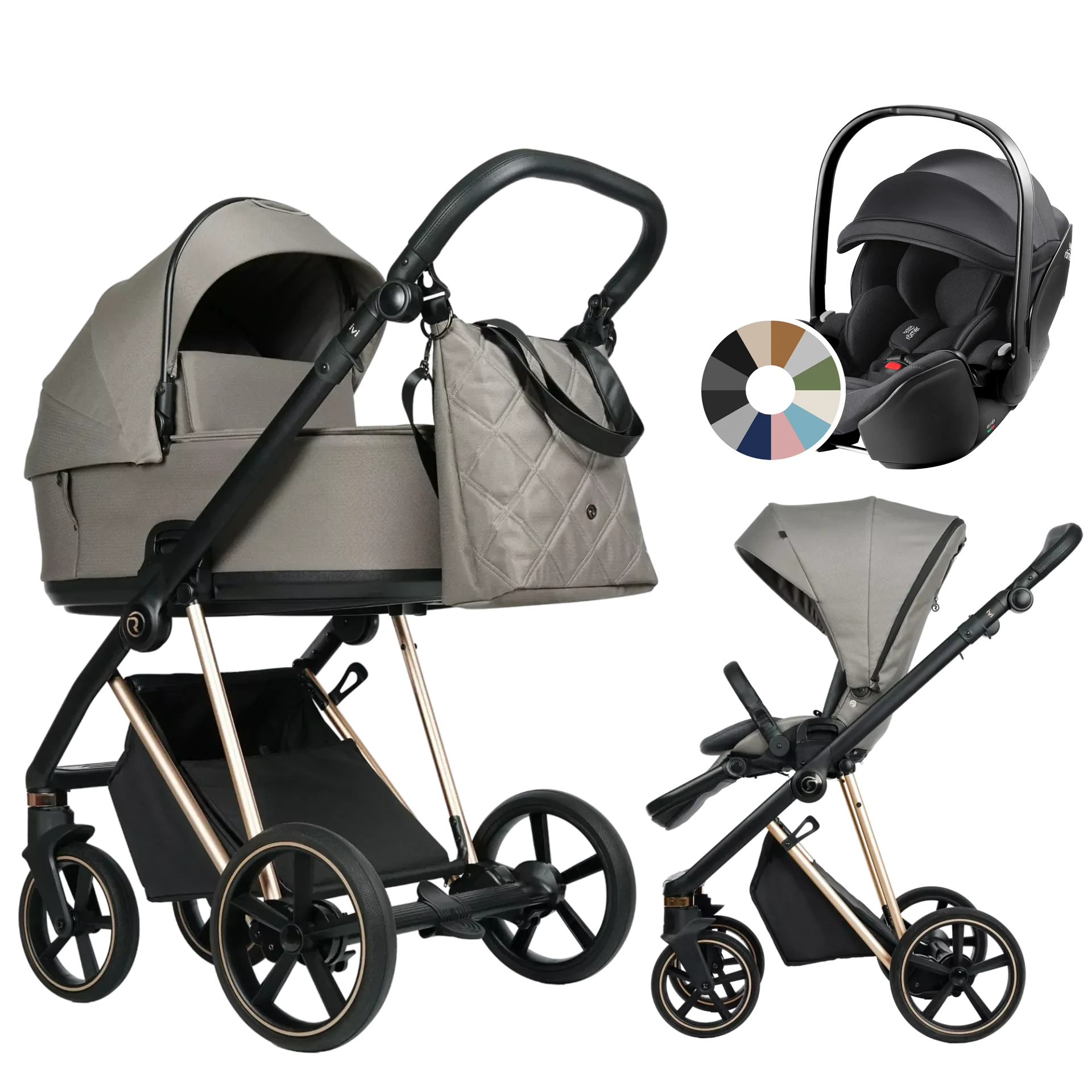Roan Ivi 2.0 + Britax Römer Baby-Safe Pro +GRATIS - 3w1 | Mocca