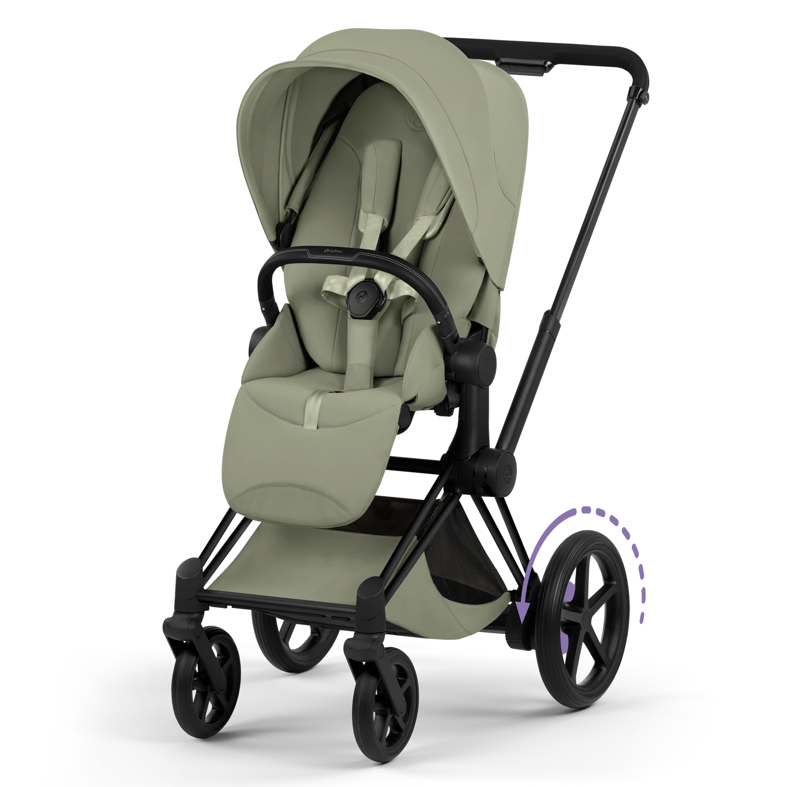 Cybex e-Priam 5.0 - wózek 2w1 | Sage Green - Matt Black (Style)