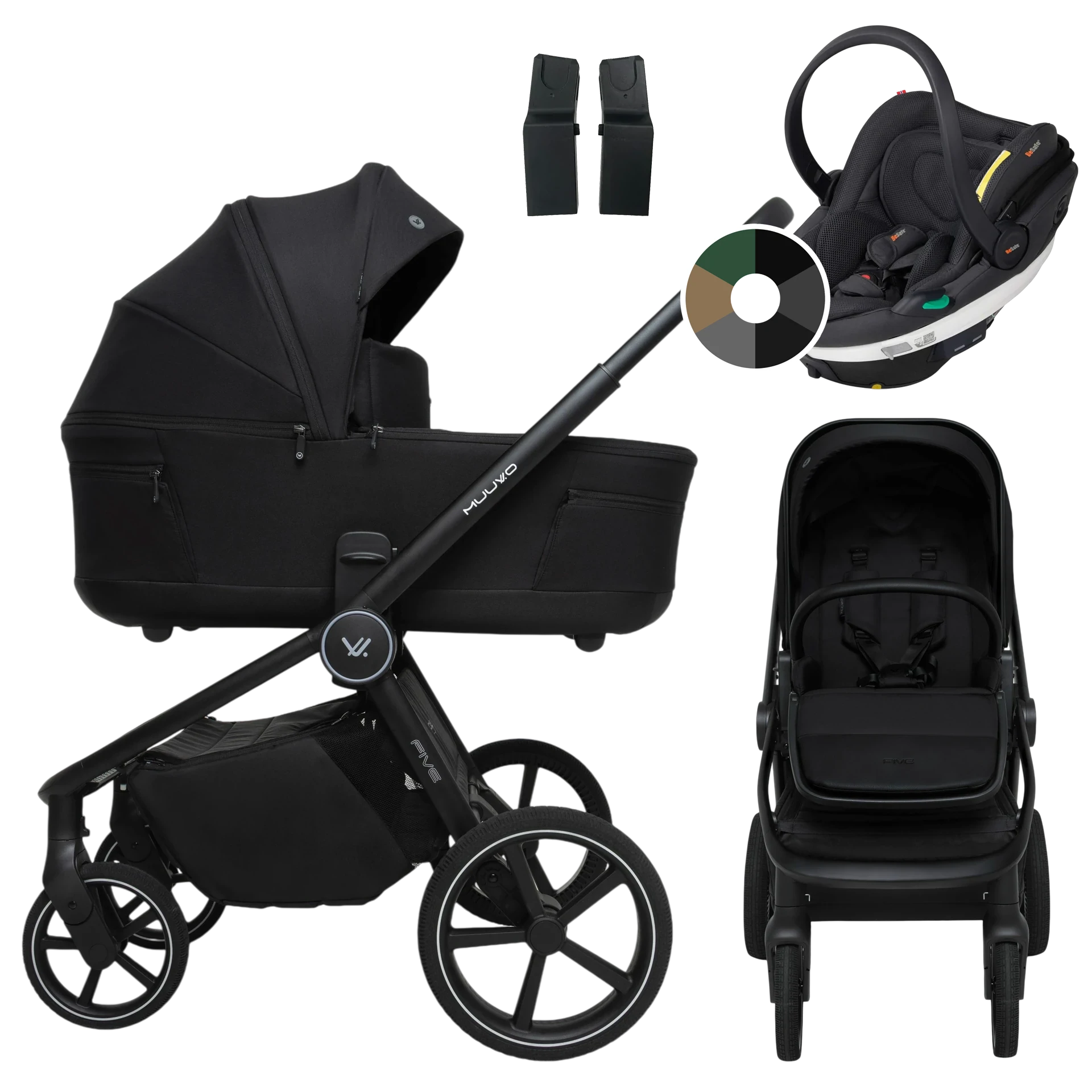 Muuvo Five + BeSafe Go Beyond +GRATIS - 3w1 | Classic Black