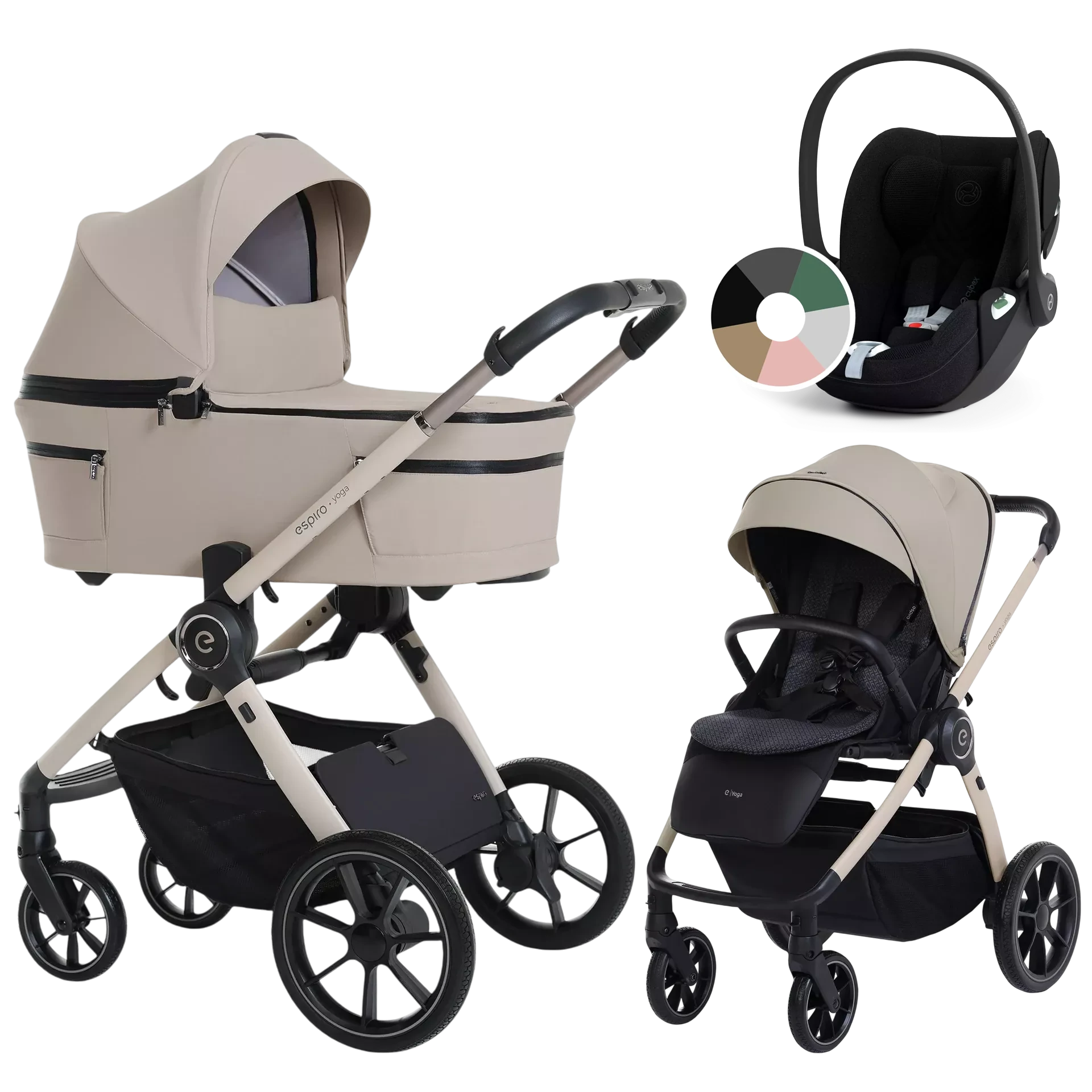 Espiro Yoga 2025 + Cybex Cloud T i-Size - wózek 3w1 | 119 Assana Lotos
