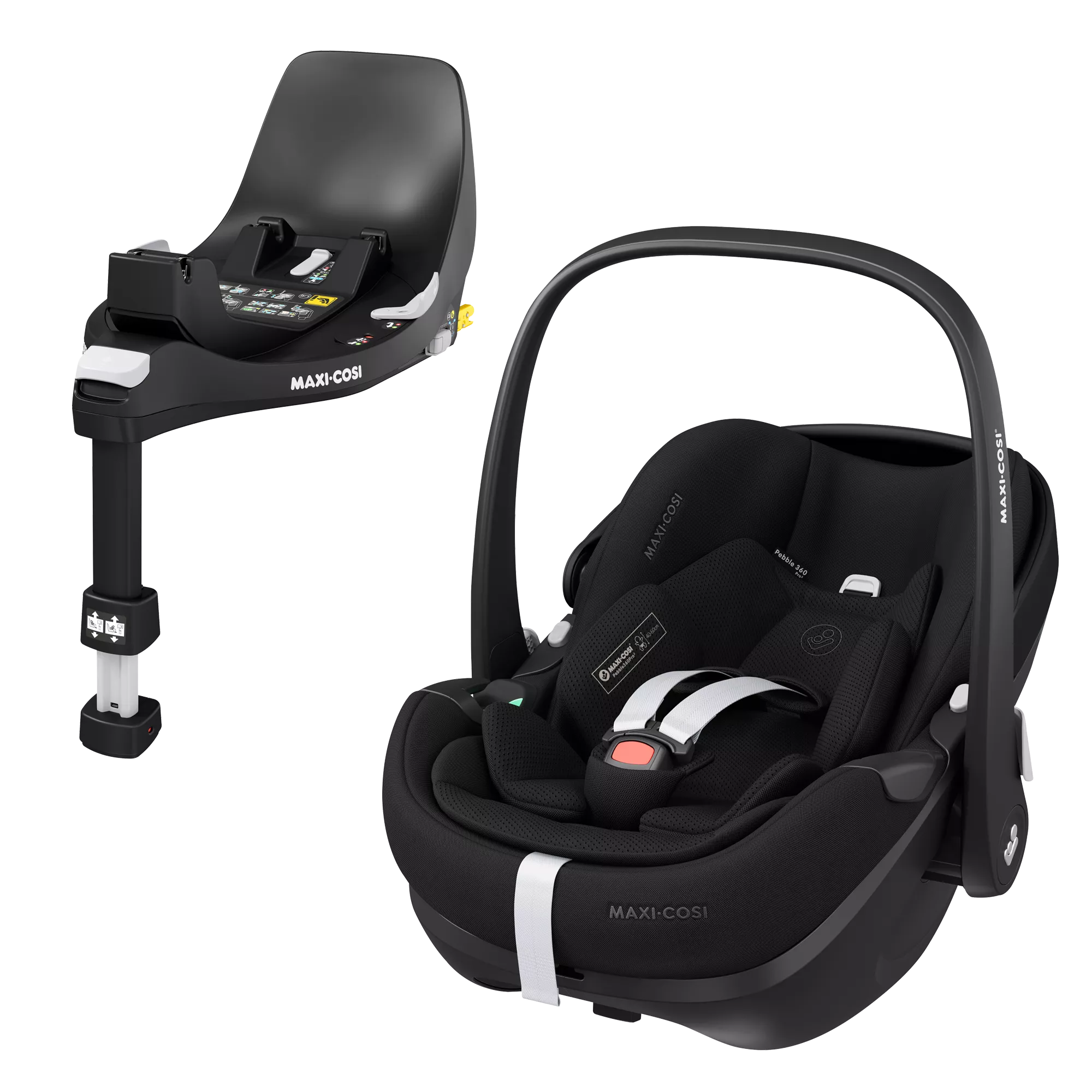 Maxi-Cosi Pebble 360 Pro2 + baza FamilyFix 360 Pro | Essential Black