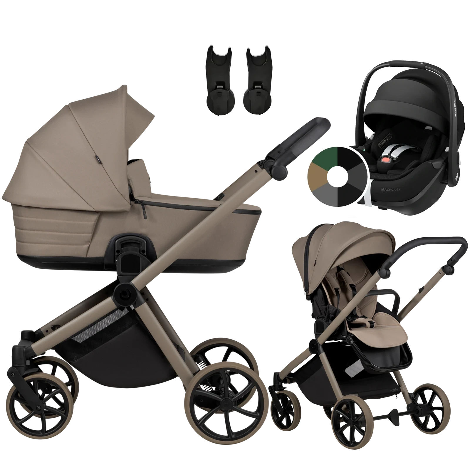 Tutis Mio 3 Plus + Maxi-Cosi Pebble 360 Pro2 + GRATIS - 3w1 | 078 Deep Taupe