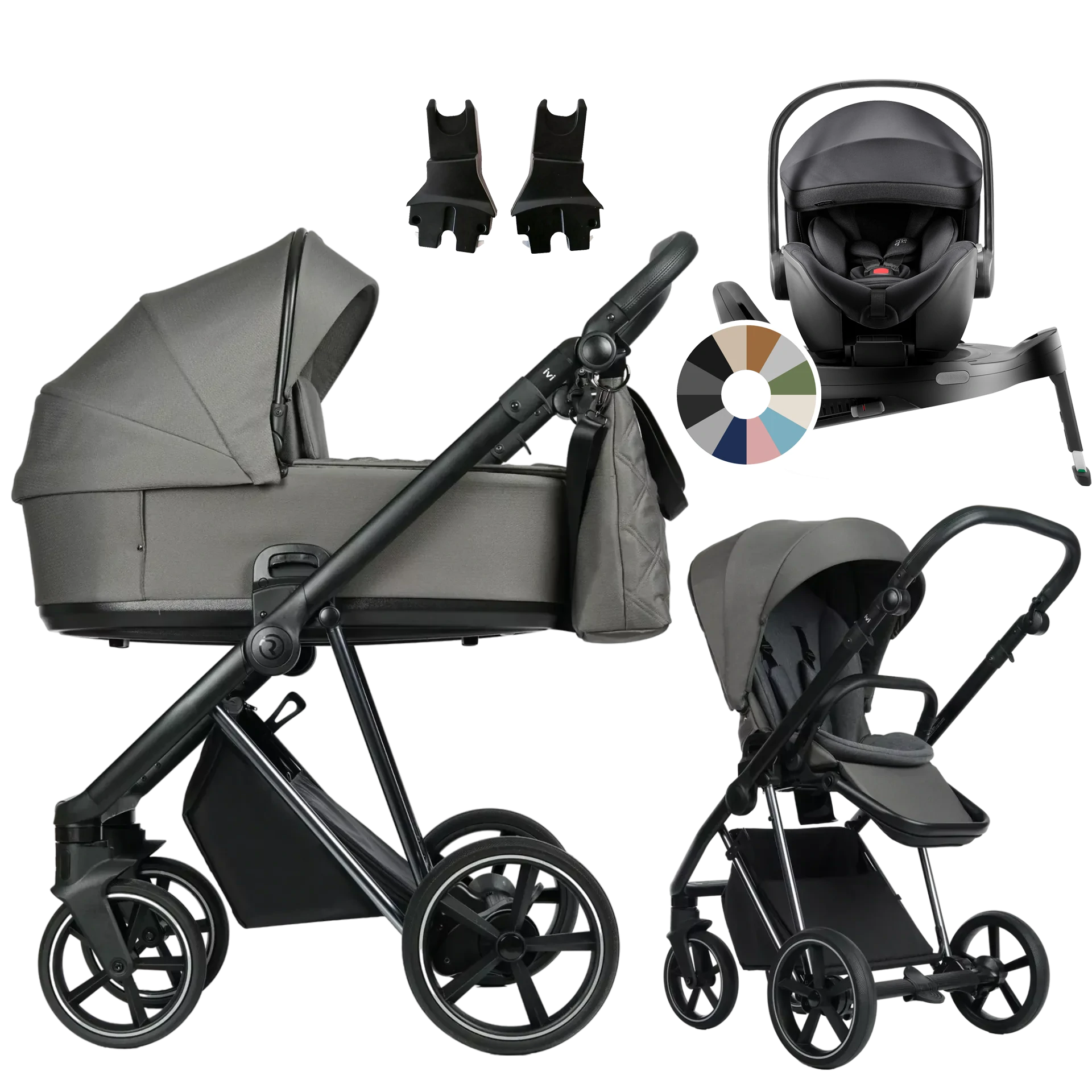Roan Ivi 2.0 + Britax Römer Baby-Safe Pro + baza Vario 5Z +GRATIS - 4w1 | Taupe