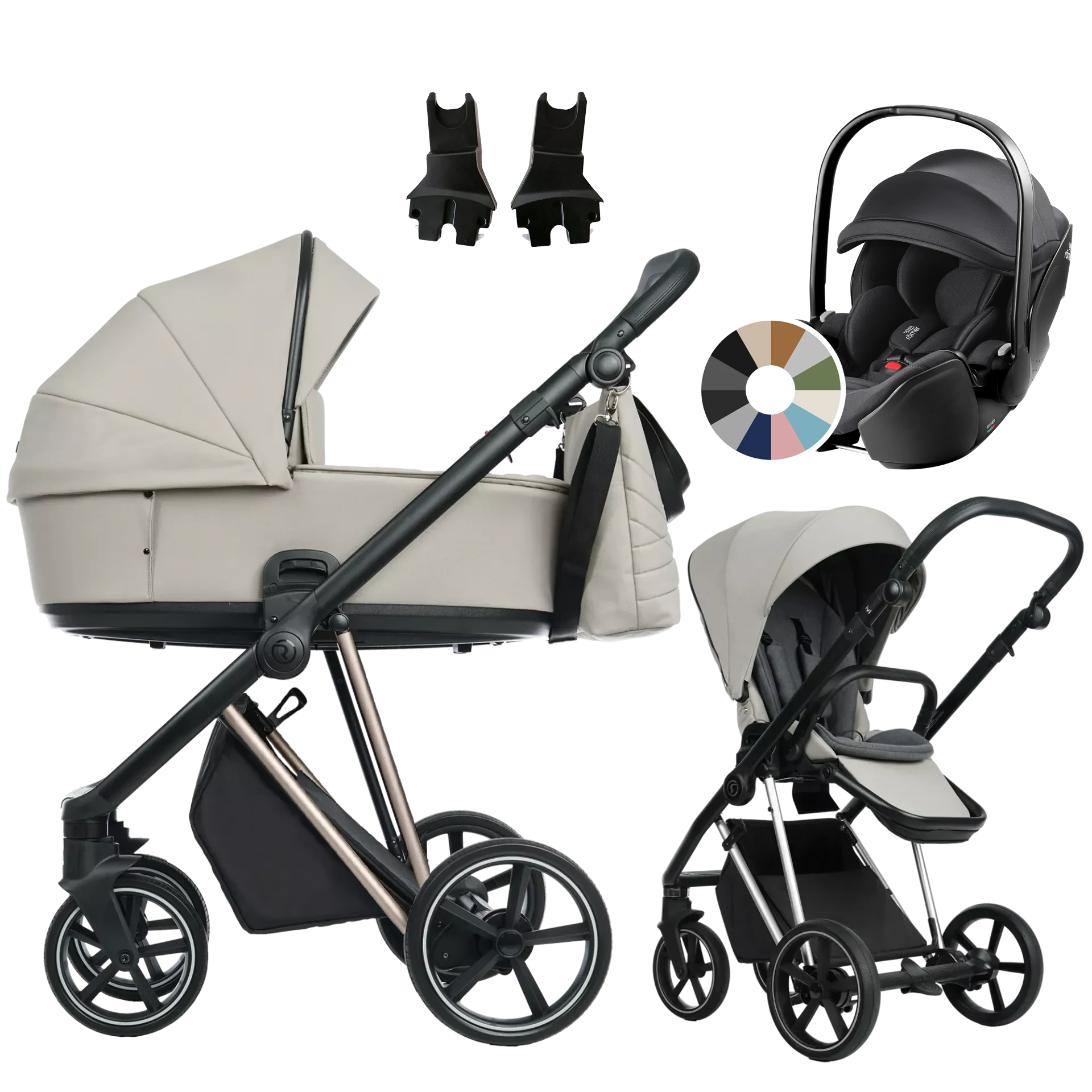 Roan Ivi 2.0 + Britax Römer Baby-Safe Pro +GRATIS - 3w1 | Sesame Champagne