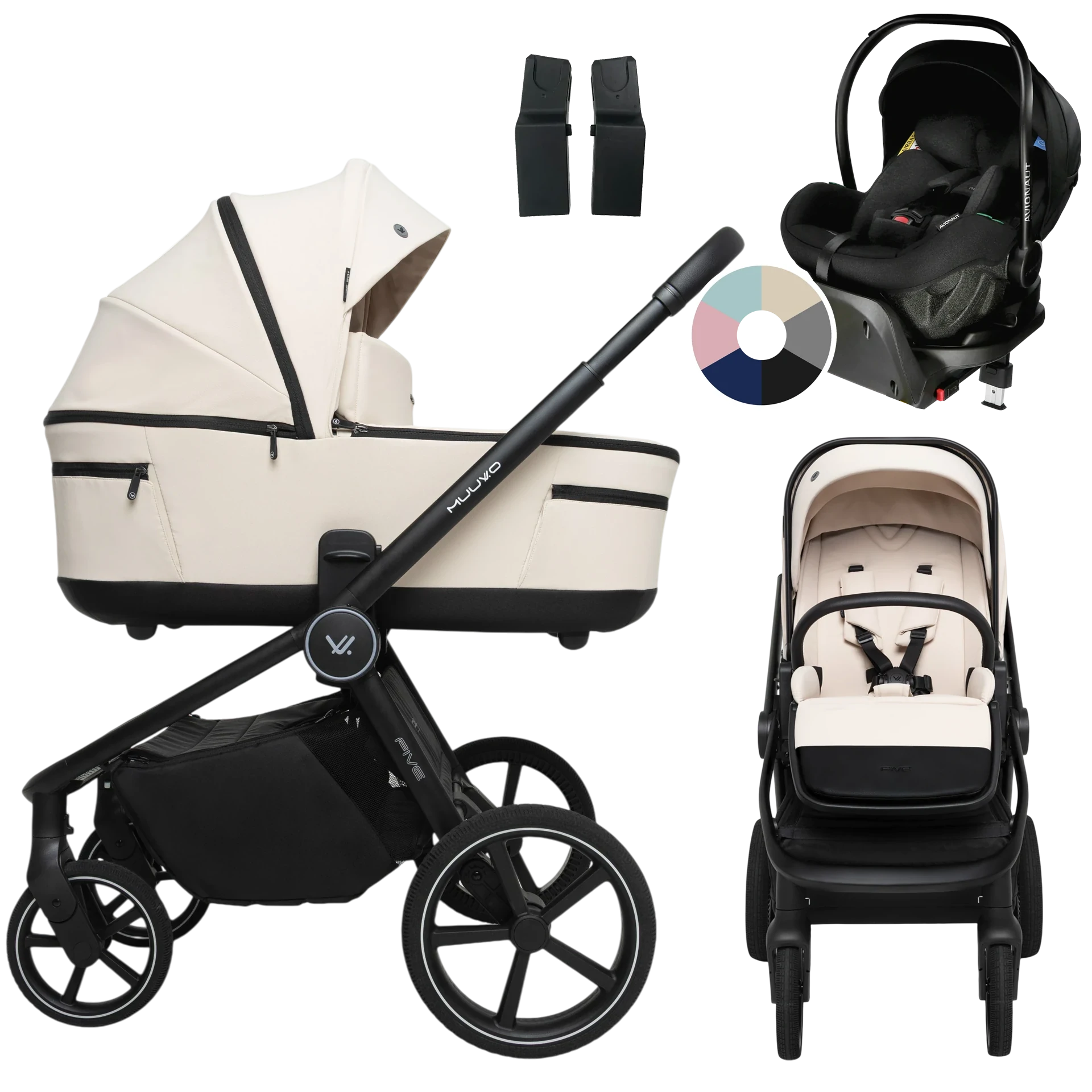 Muuvo Five + Avionaut Pixel Pro 2.0 C + baza IQ Orbit +GRATIS - 4w1 | Desert Sand