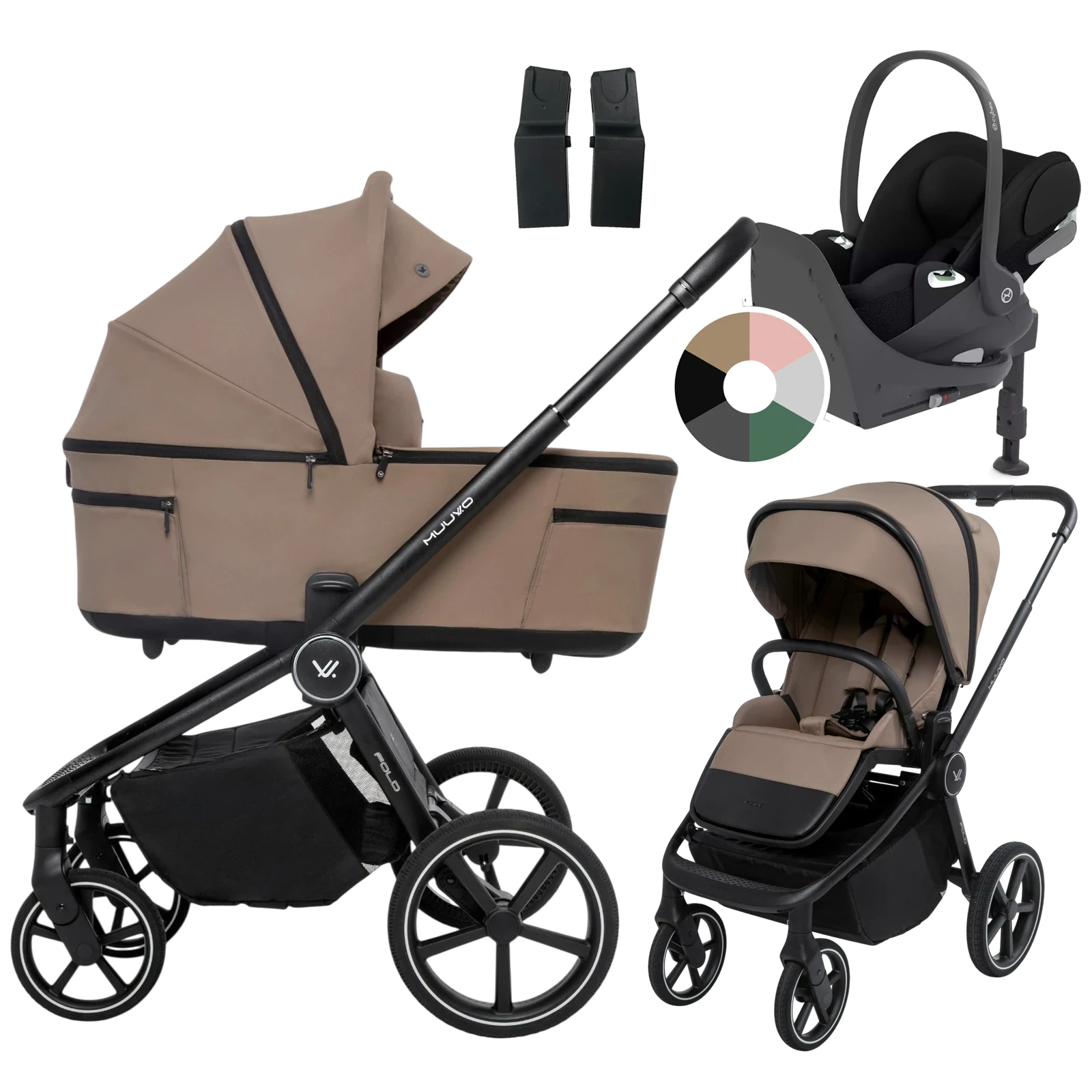 Muuvo Fold + Cybex Cloud T + baza T + GRATIS - 4w1 | Mokka