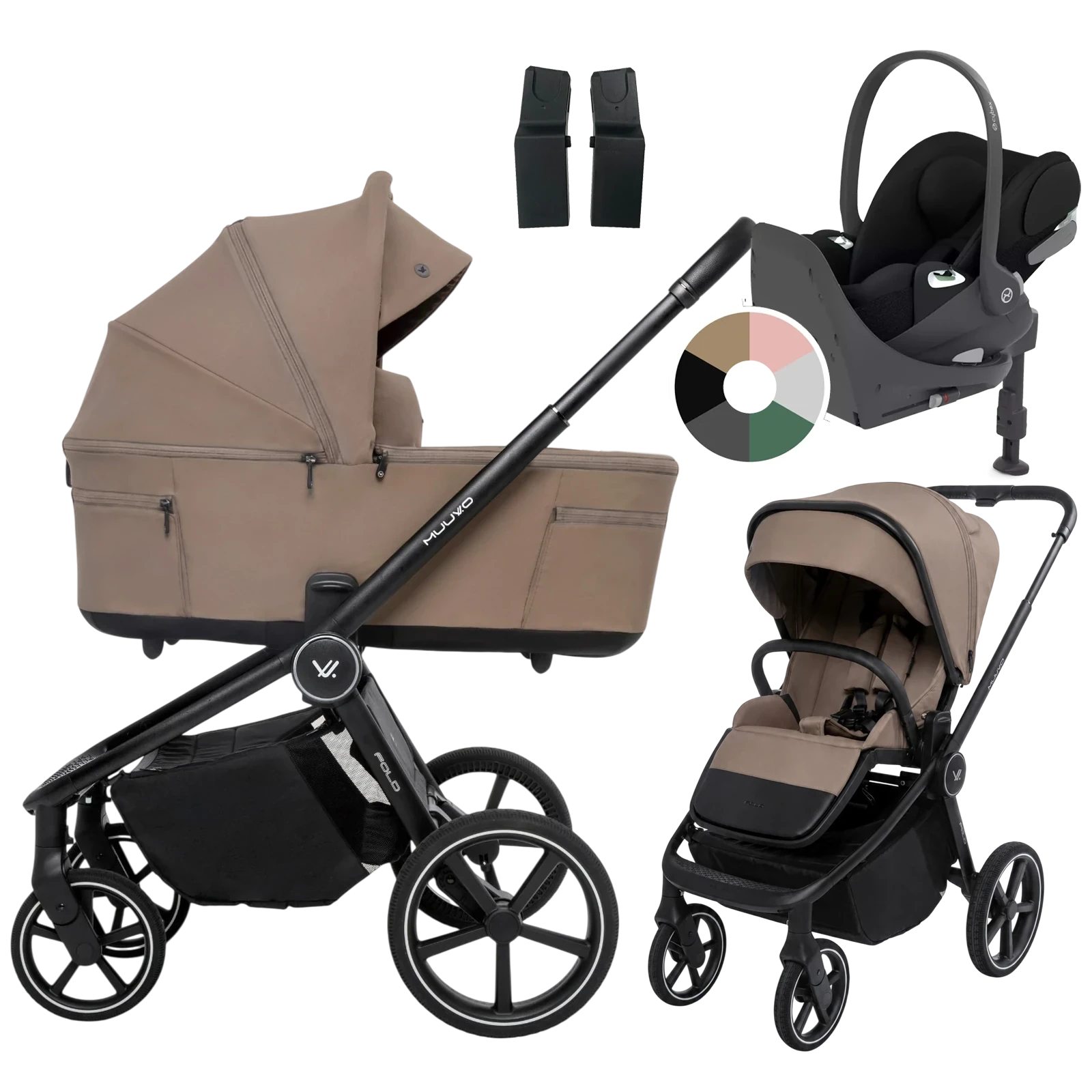 Muuvo Fold + Cybex Cloud T + baza T + GRATIS - 4w1 | Mokka