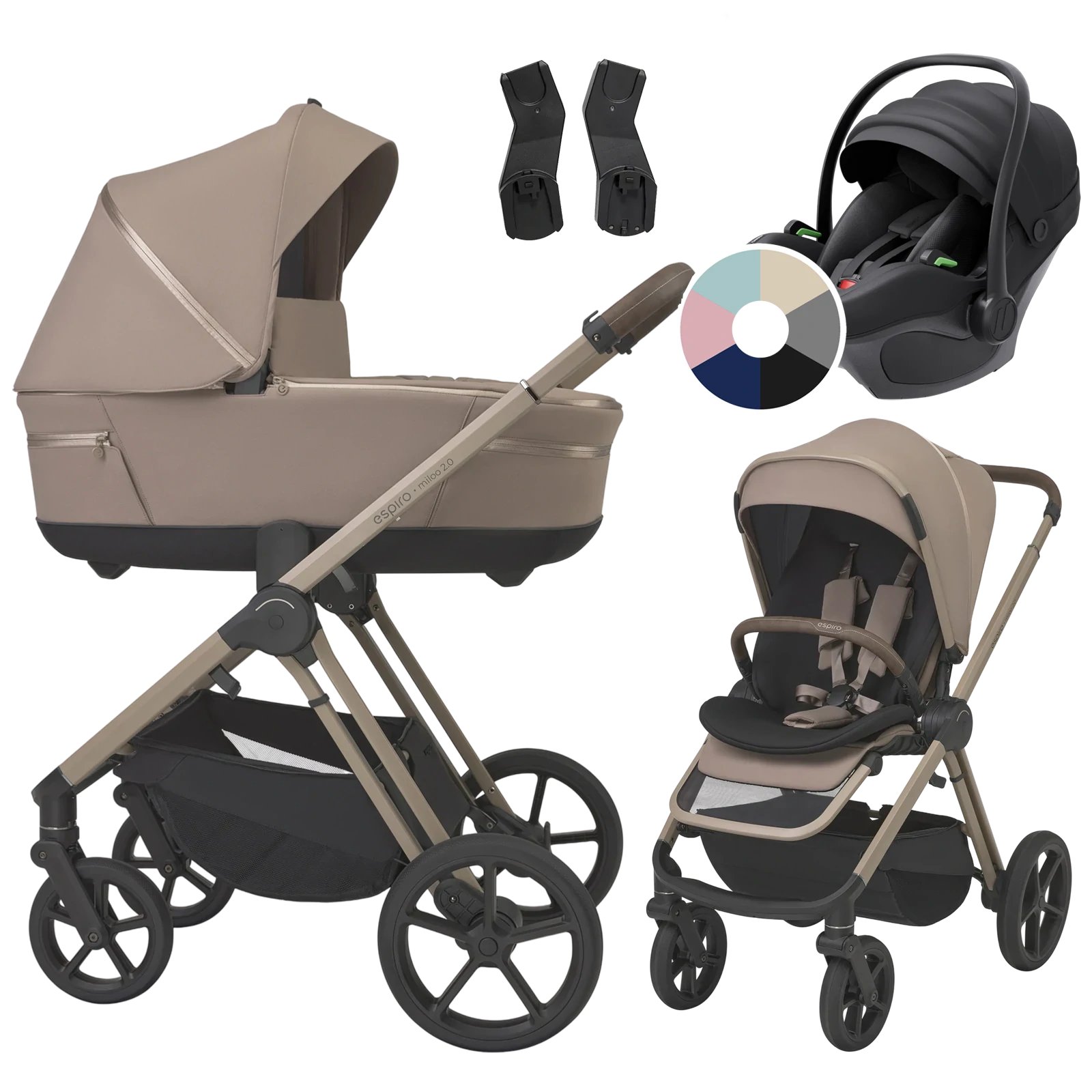 Espiro Miloo 2.0 + Avionaut Pixel 3 + GRATIS - 3w1 | 319 Perfect Beige
