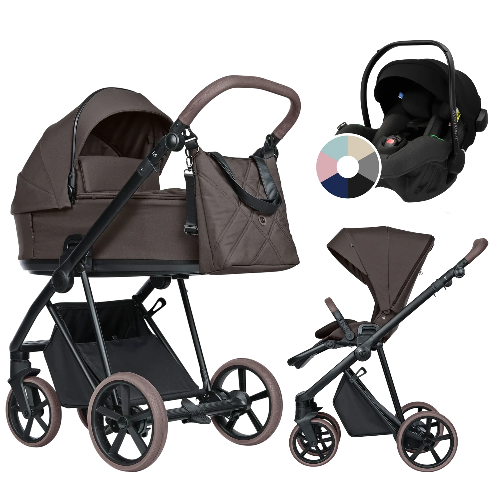 Roan Ivi 2.0 Vintage + Avionaut Pixel Pro 2.0 C +GRATIS - 3w1 | Turkish Coffee Black