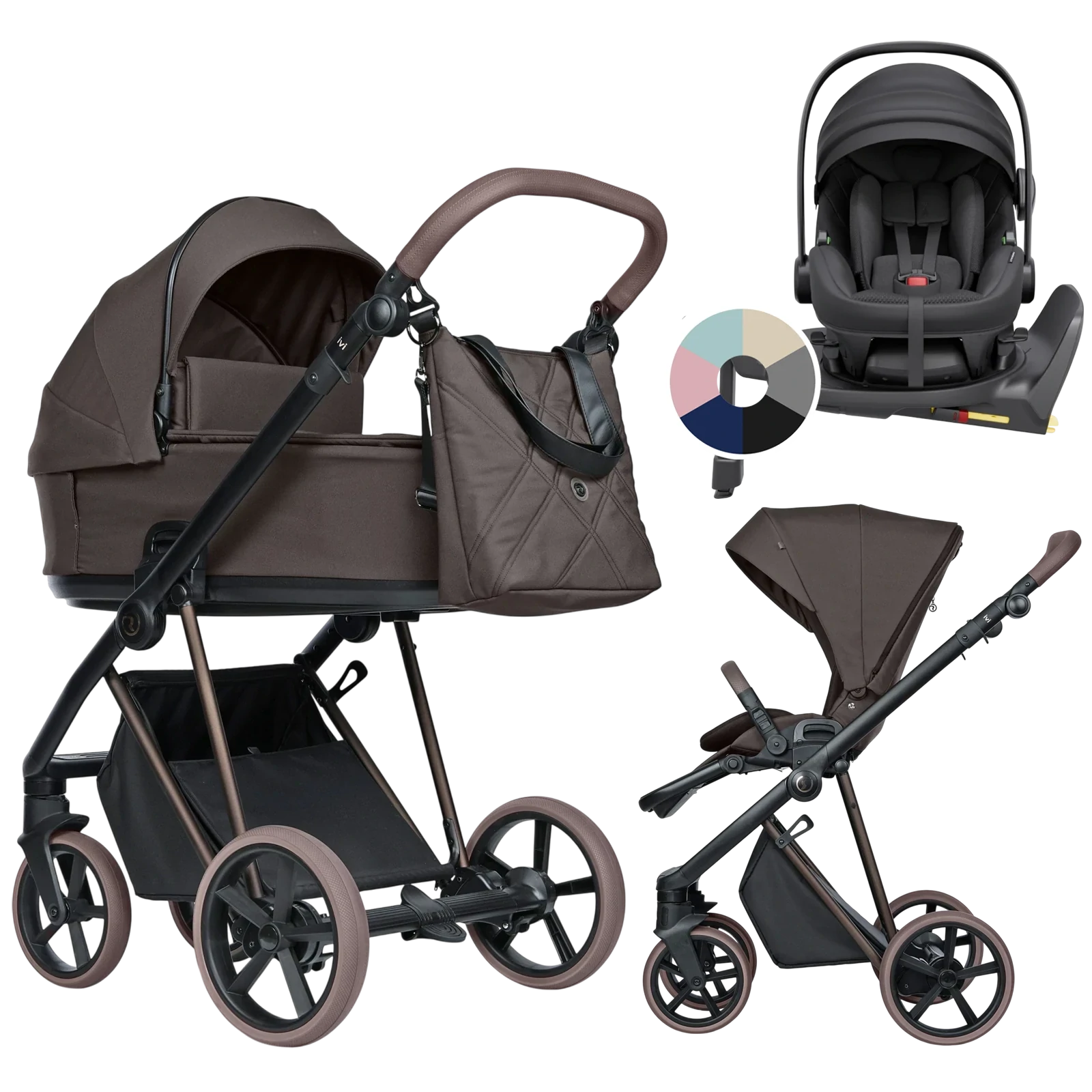 Roan Ivi 2.0 Vintage + Avionaut Pixel 3 + baza IQ Orbit + GRATIS - 4w1 | Turkish Coffee Brown
