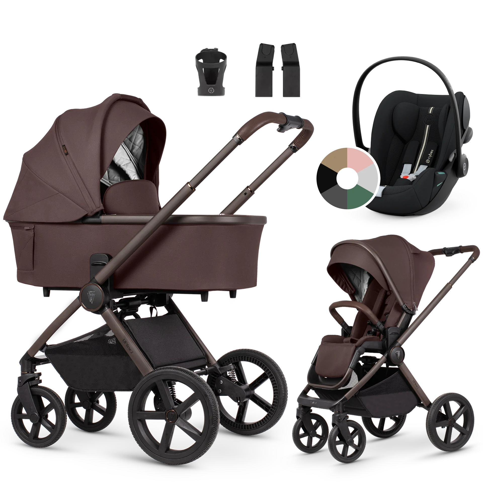 Venicci Upline 2 + Cybex Cloud G i-Size +AKCESORIA - 3w1 | Burgundy Venicci Upline 2 + Cybex Cloud G i-Size +AKCESORIA - 3w1 | Burgundy