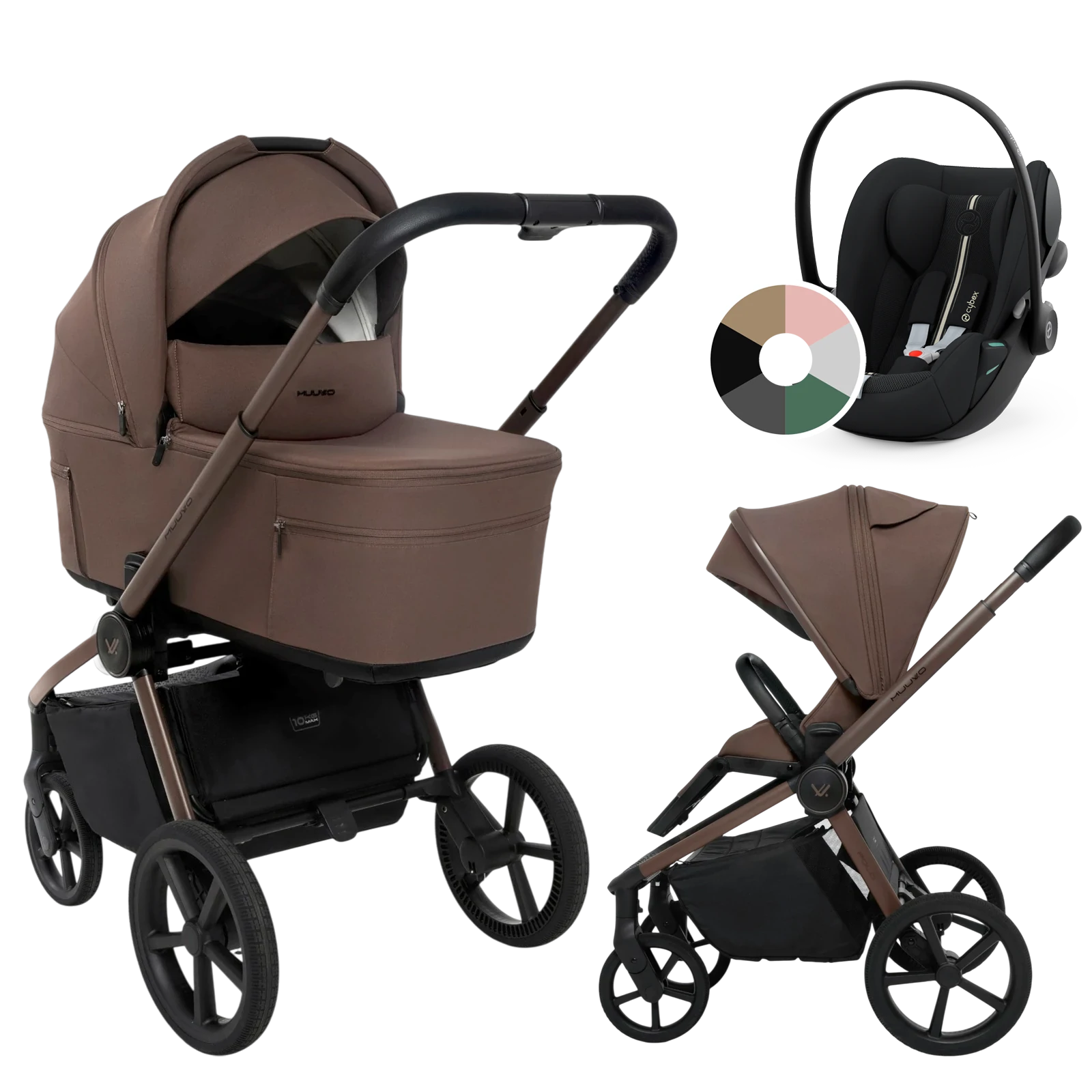 Muuvo Fold + Cybex Cloud G3 + baza G3 + GRATIS - 4w1 | Dark Chocolate