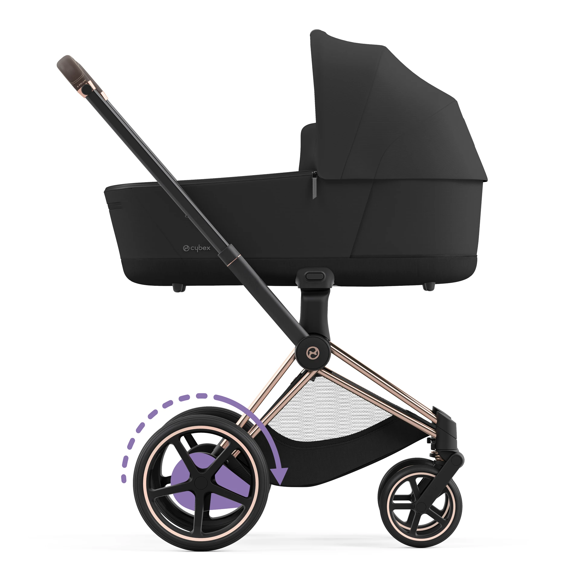 Cybex e-Priam 4.0 - 2w1 | Sepia Black (Rosegold Frame)