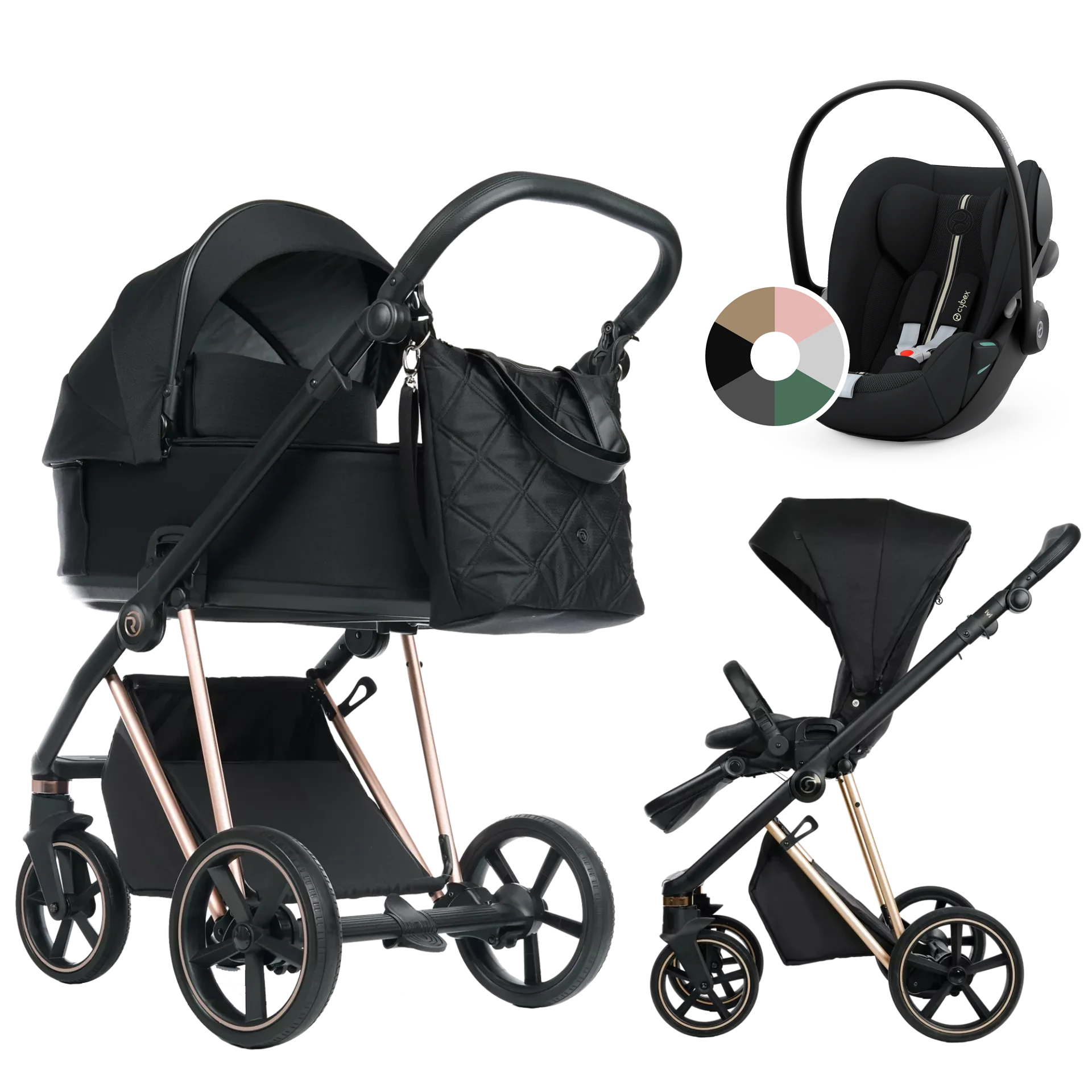Roan Ivi 2.0 + Cybex Cloud G i-Size +GRATIS - 3w1 | Raven Rosegold