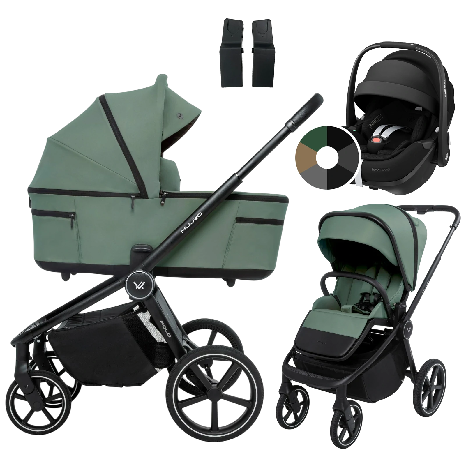 Muuvo Fold + Maxi-Cosi Pebble 360 Pro2 + GRATIS - 3w1 | Pine Green