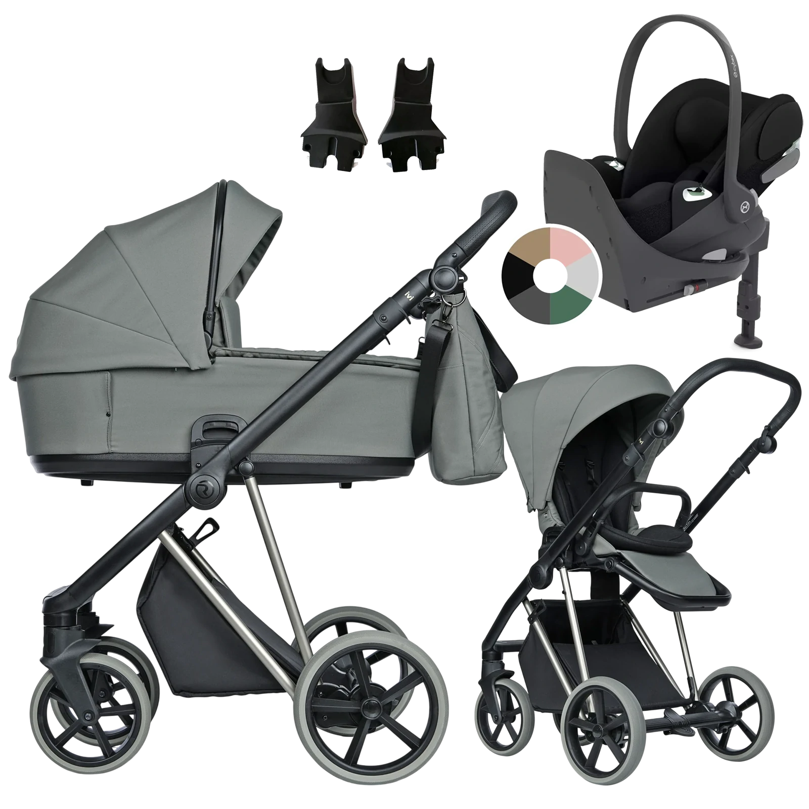 Roan Ivi 2.0 Vintage + Cybex Cloud T + baza T + GRATIS - 4w1 | Sage Green