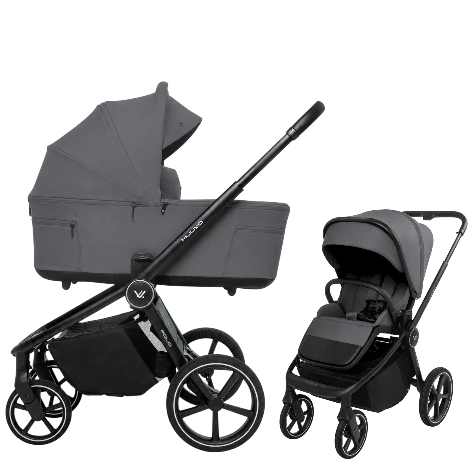 Muuvo Fold + GRATIS - wózek 2w1 | Iron Graphite