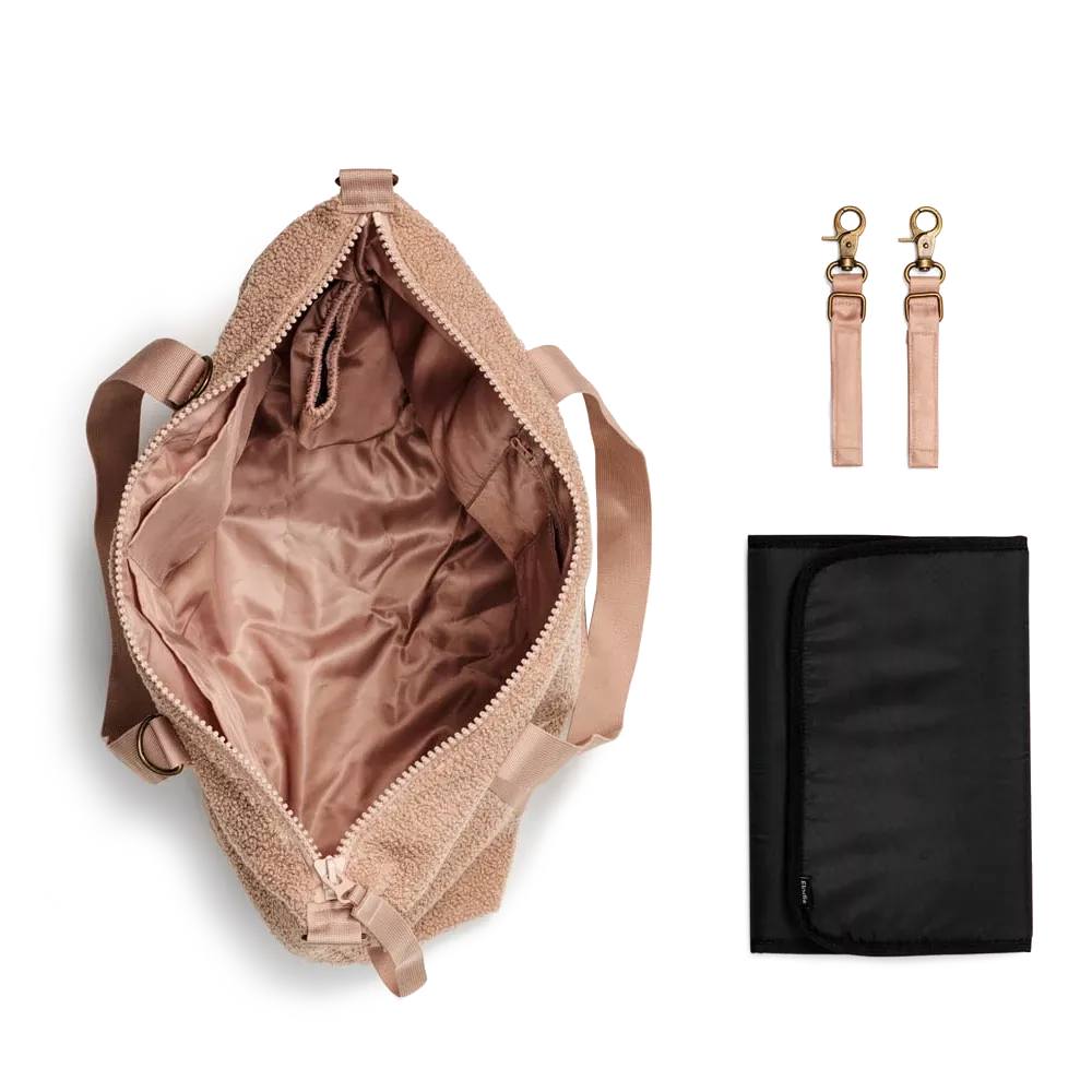 Torba Elodie Details Soft Shell | Pink Bouclé