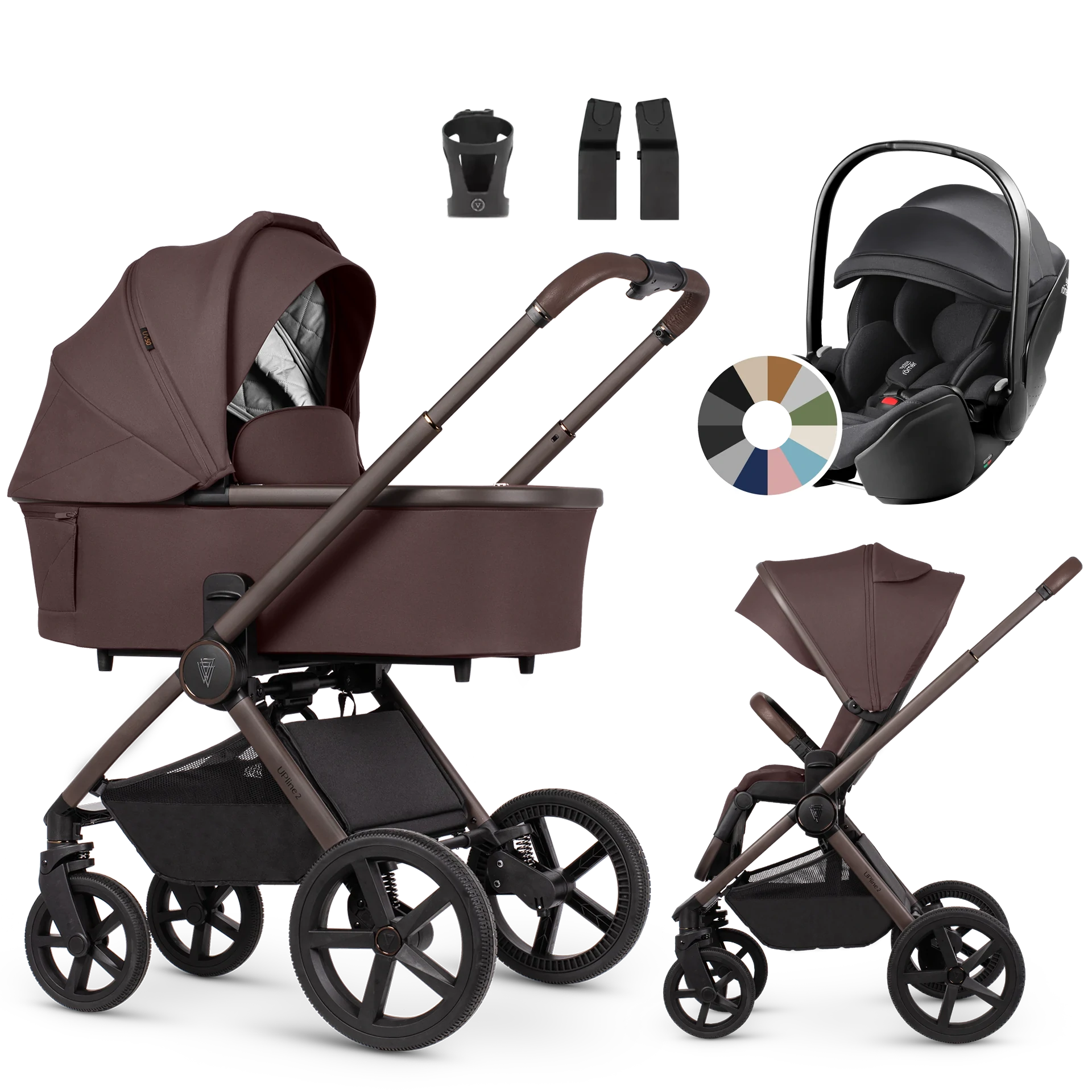 Venicci Upline 2 + Britax Römer Baby-Safe Pro +AKCESORIA - 3w1 | Burgundy Venicci Upline 2 + Britax Römer Baby-Safe Pro +AKCESORIA - 3w1 | Burgundy