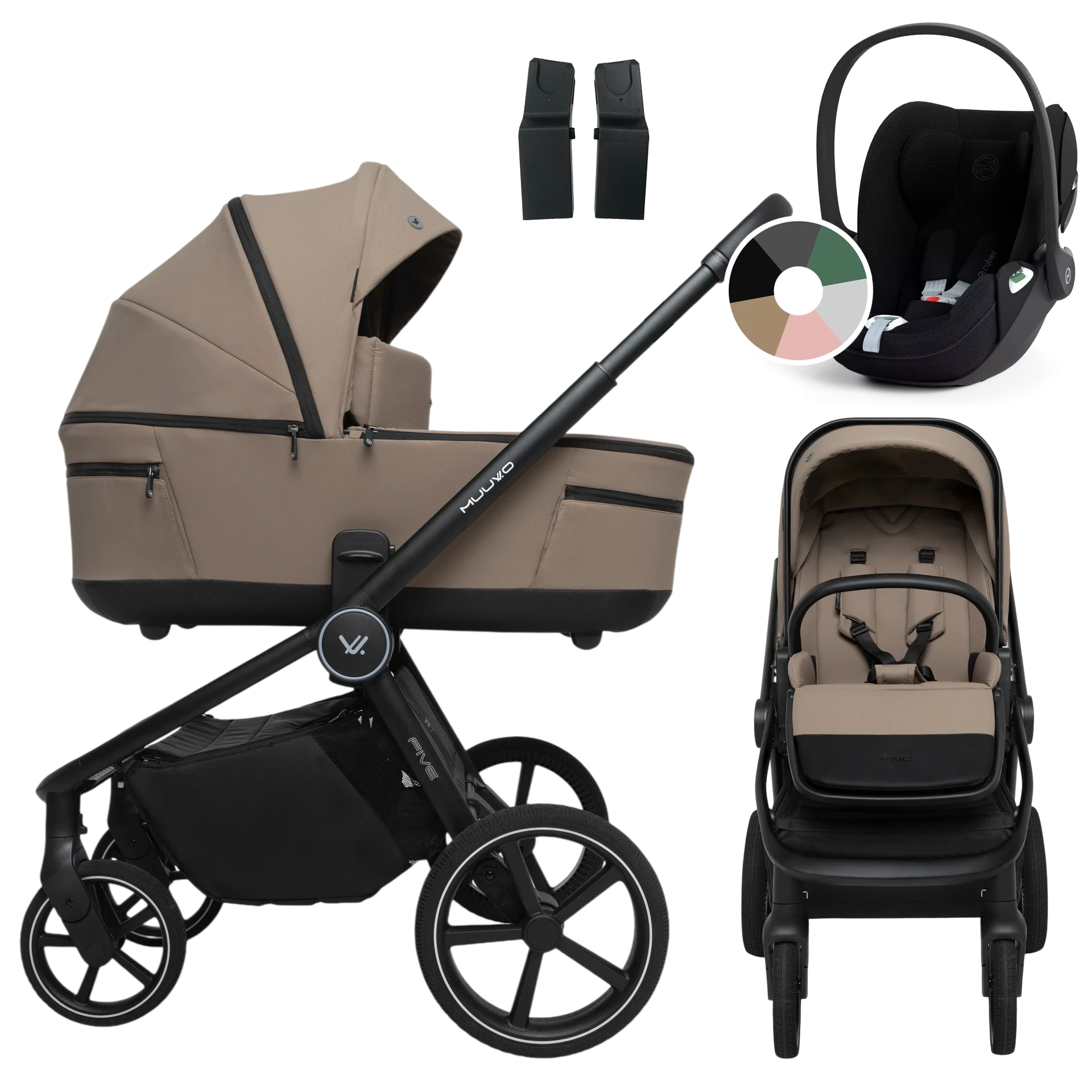 Muuvo Five + Cybex Cloud T i-Size +GRATIS - 3w1 | Mokka
