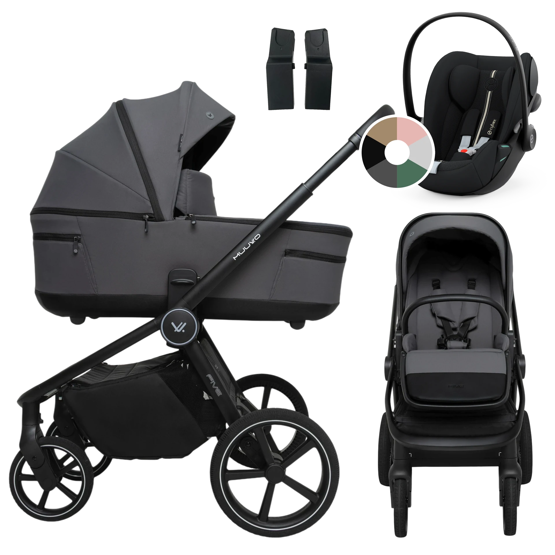 Muuvo Five + Cybex Cloud G i-Size +GRATIS - 3w1 | Iron Graphite